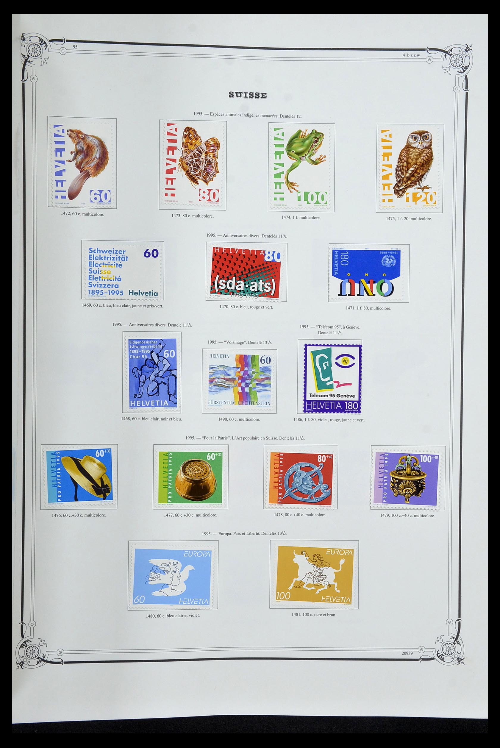 34176 104 - Stamp collection 34176 Switzerland 1850-1996.