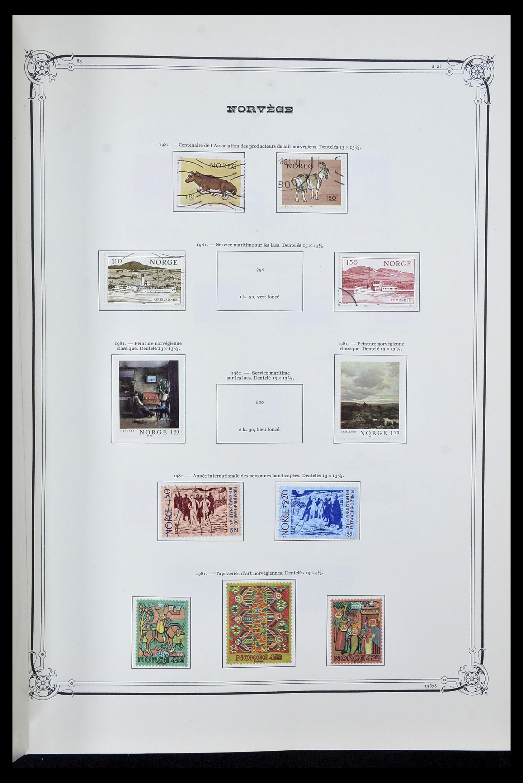 34177 040 - Postzegelverzameling 34177 Noorwegen 1856-1999.