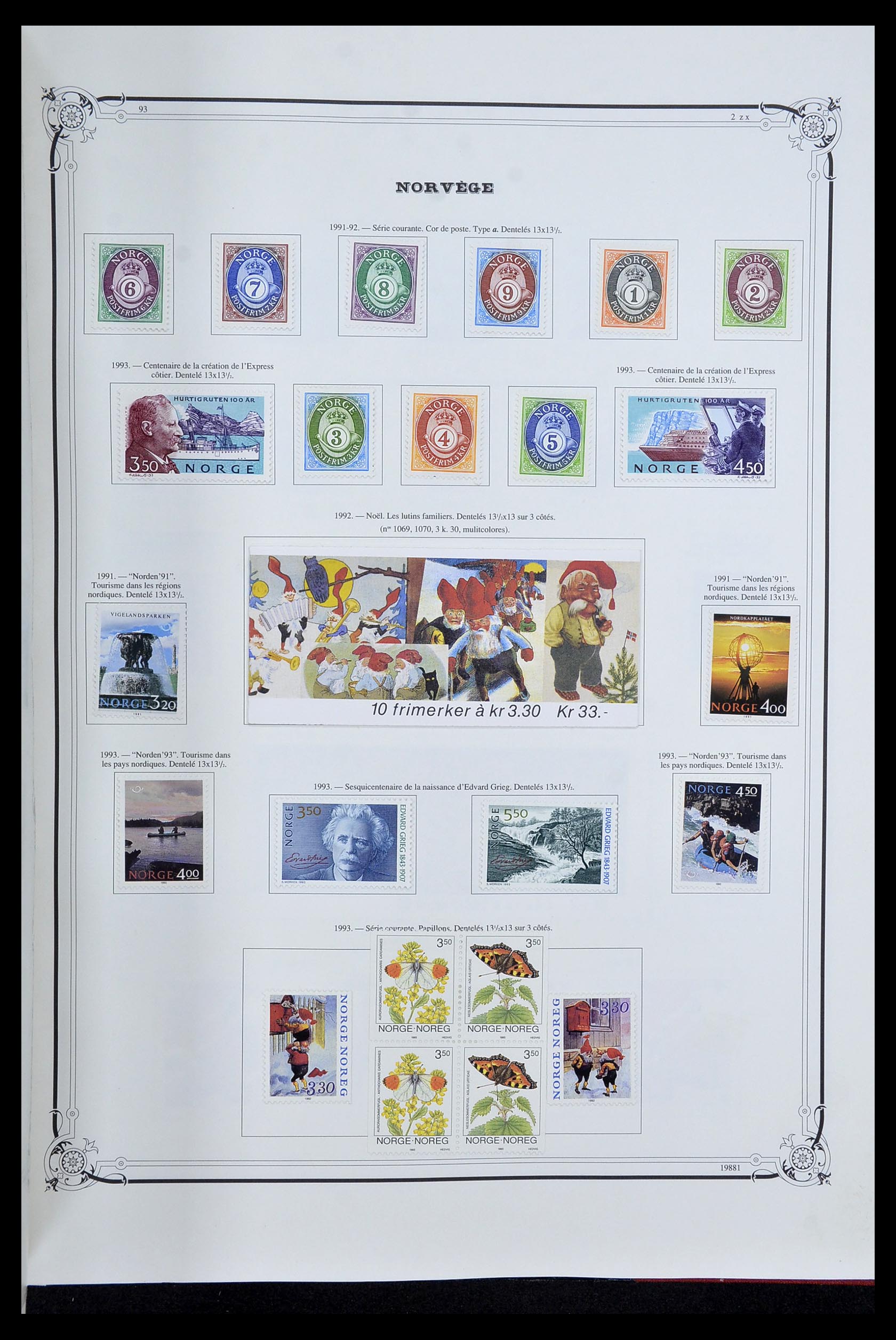 34177 052 - Postzegelverzameling 34177 Noorwegen 1856-1999.