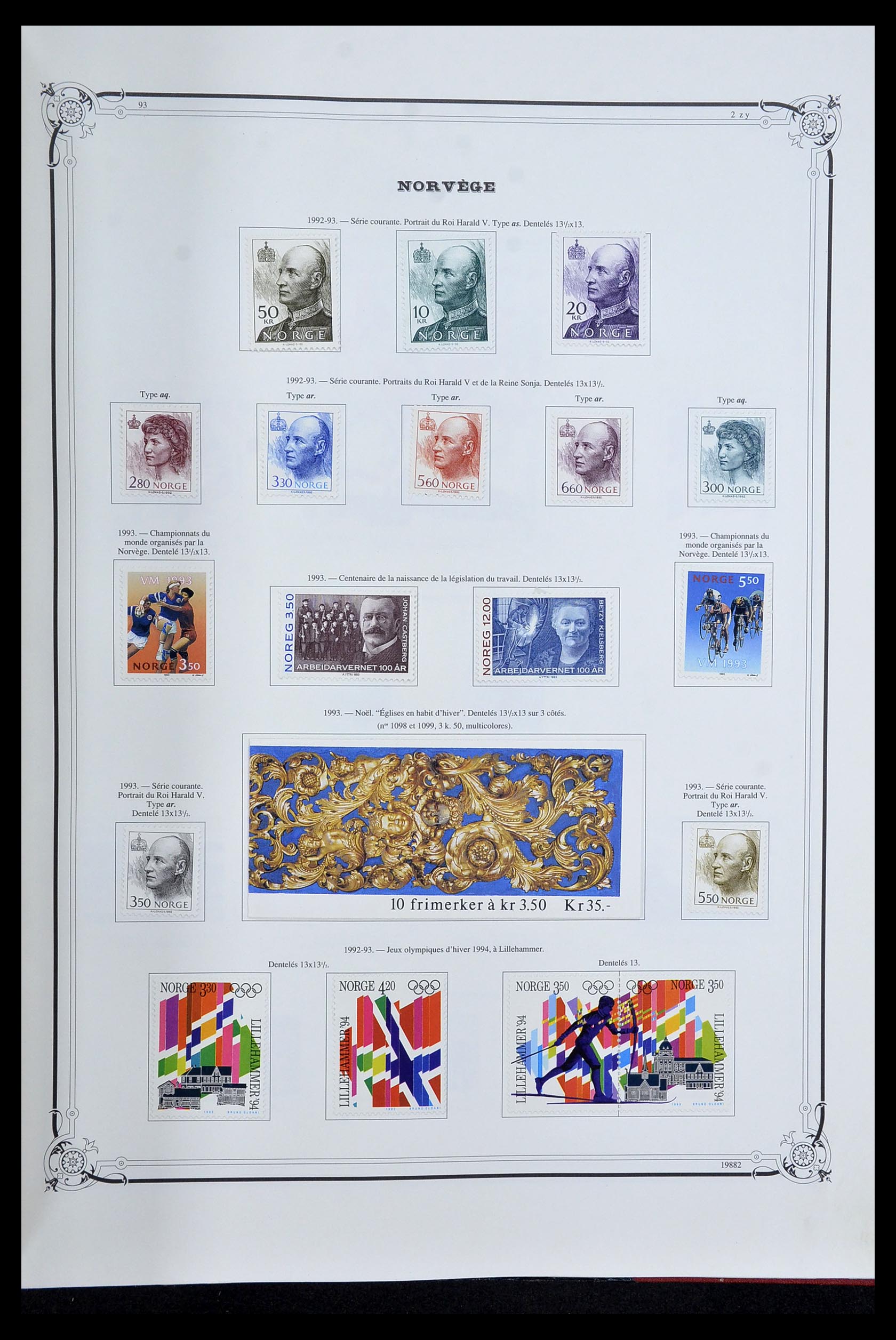 34177 053 - Postzegelverzameling 34177 Noorwegen 1856-1999.