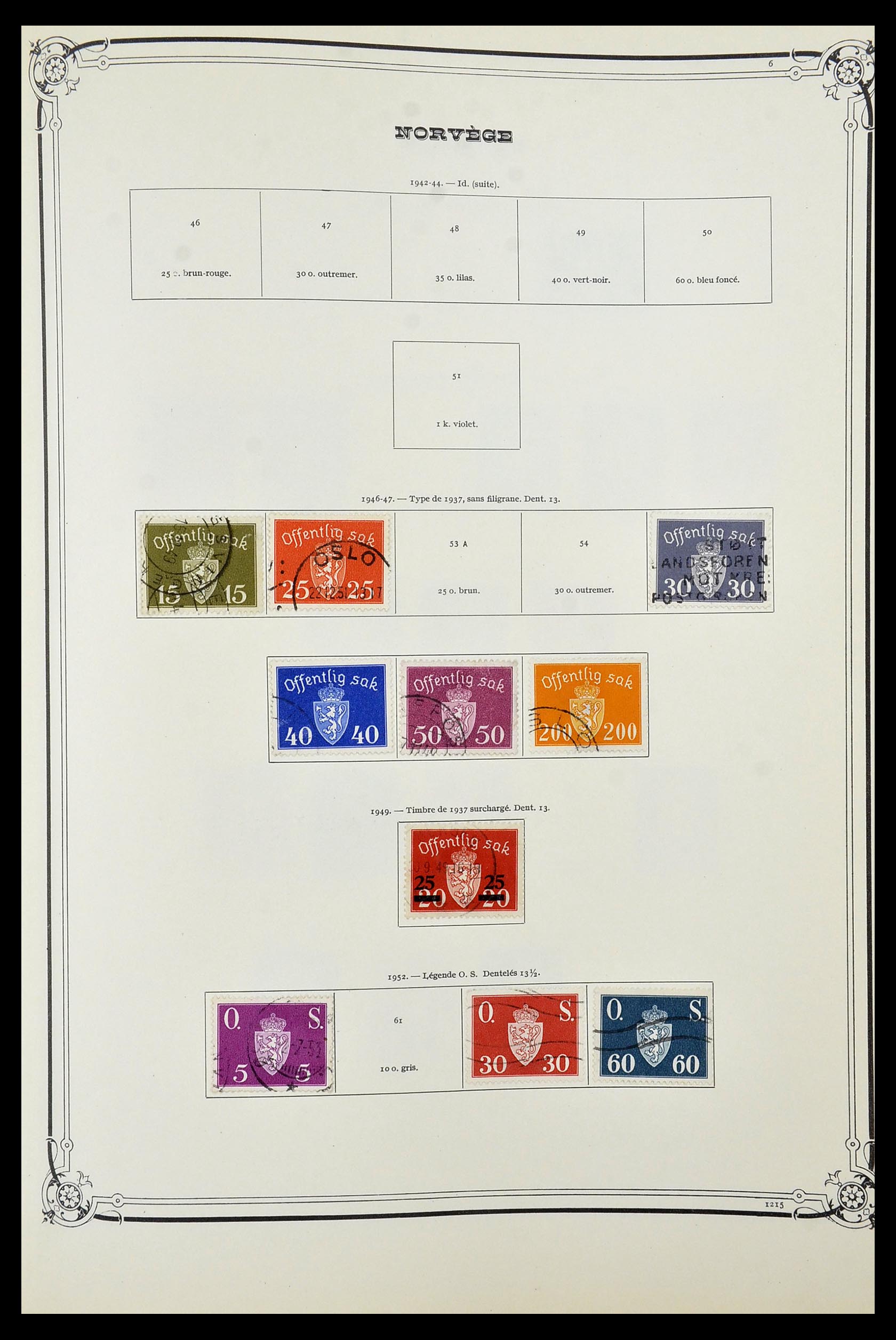 34177 069 - Postzegelverzameling 34177 Noorwegen 1856-1999.