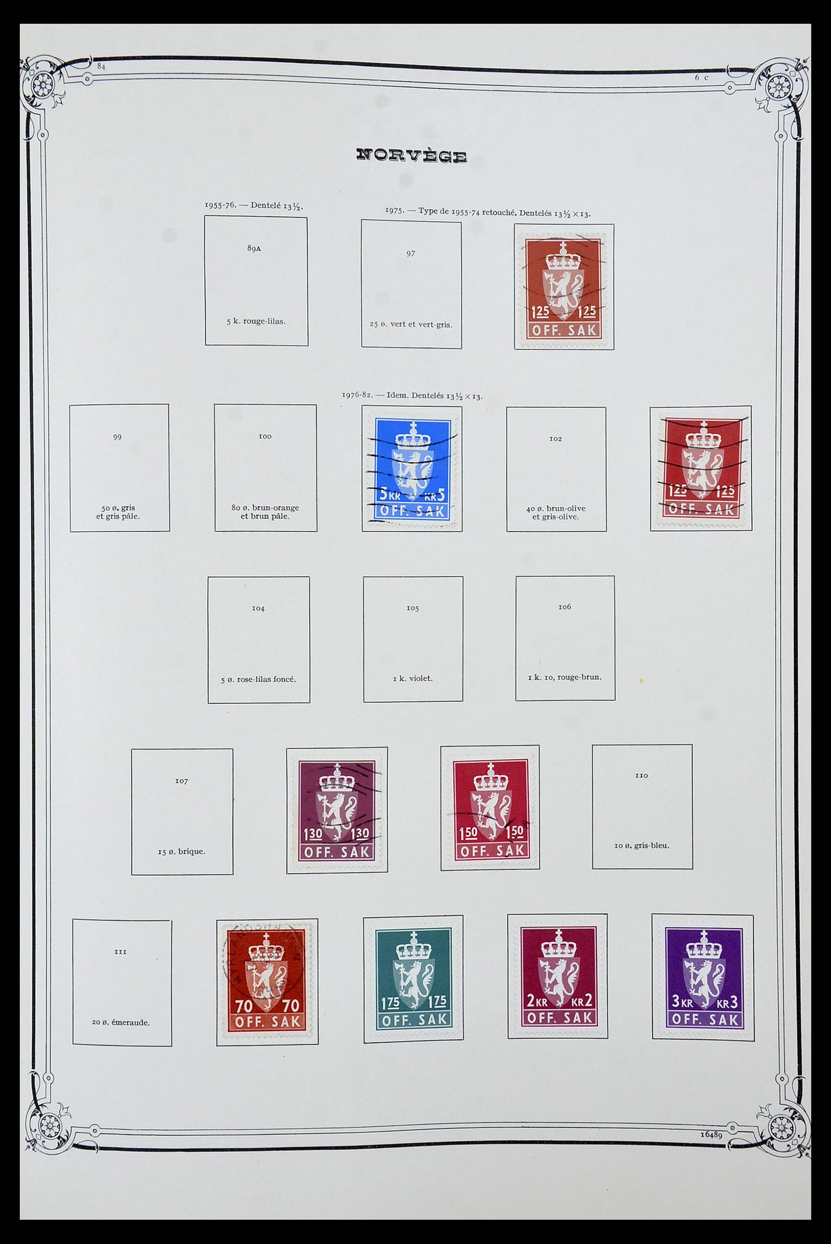 34177 072 - Postzegelverzameling 34177 Noorwegen 1856-1999.