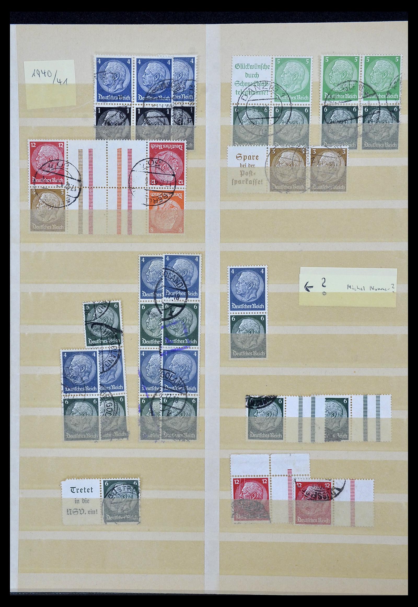 34178 008 - Stamp collection 34178 German Reich combinations 1920-1942.