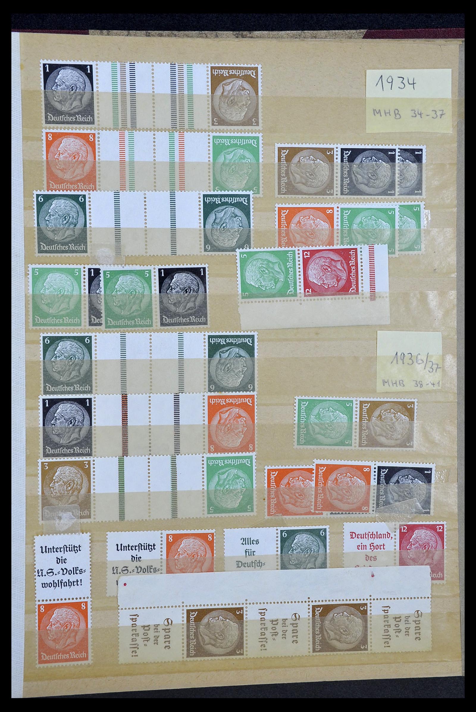 34178 016 - Stamp collection 34178 German Reich combinations 1920-1942.