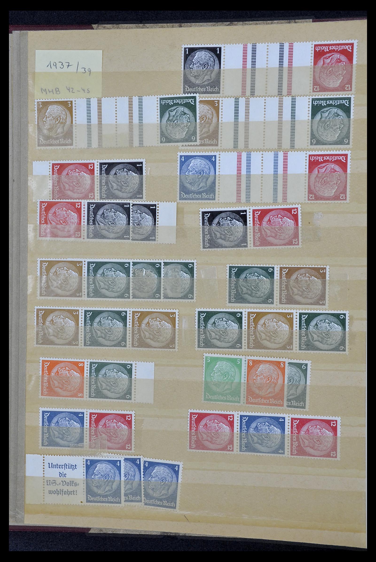 34178 018 - Postzegelverzameling 34178 Duitse Rijk combinaties 1920-1942.