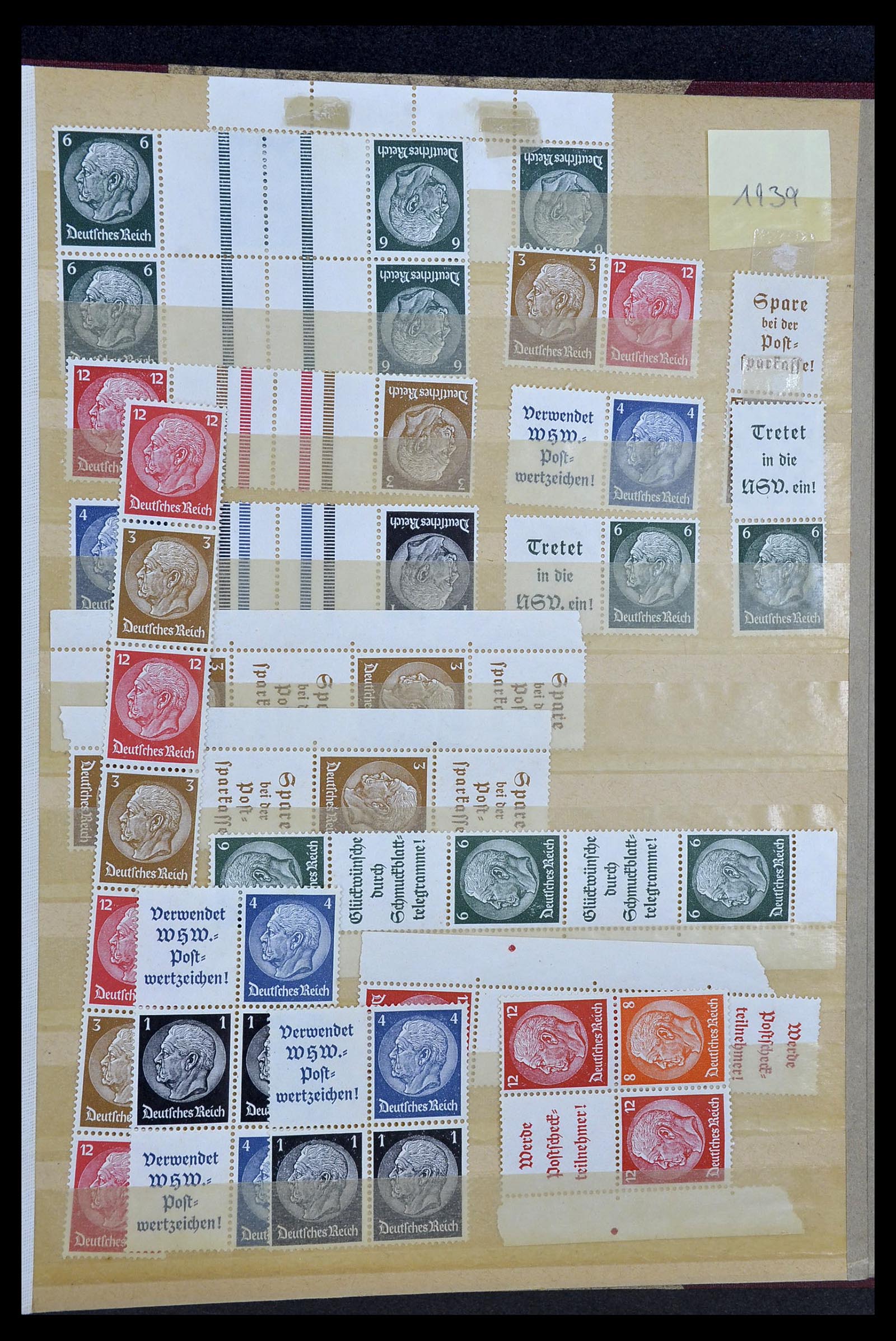 34178 021 - Postzegelverzameling 34178 Duitse Rijk combinaties 1920-1942.