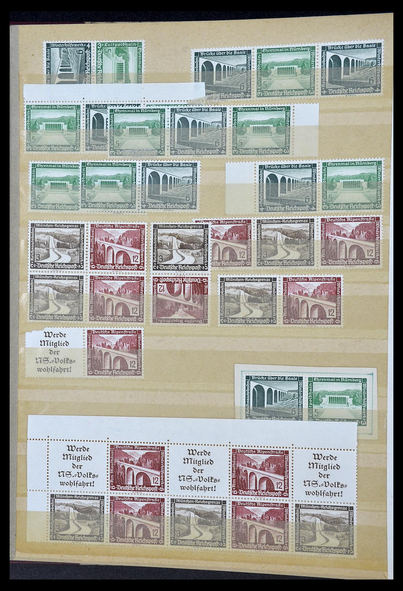 34178 027 - Stamp collection 34178 German Reich combinations 1920-1942.