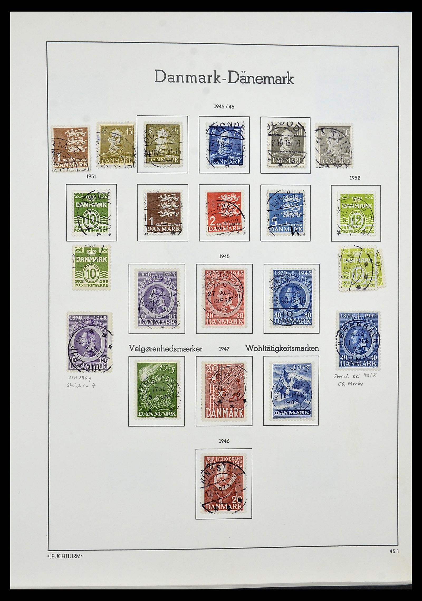 34183 008 - Postzegelverzameling 34183 Denemarken 1930-2014.