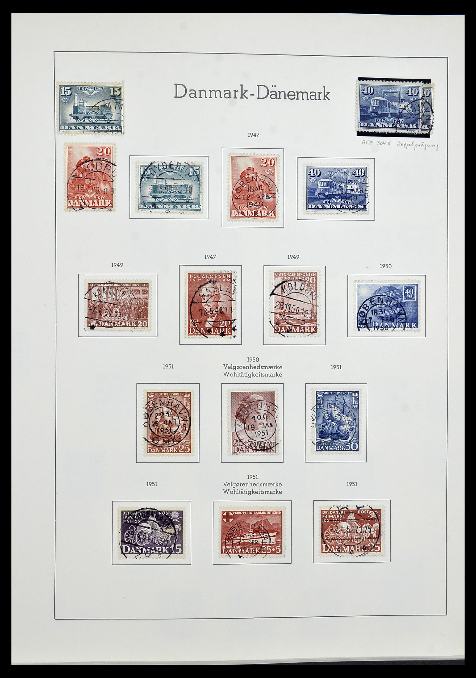 34183 009 - Postzegelverzameling 34183 Denemarken 1930-2014.