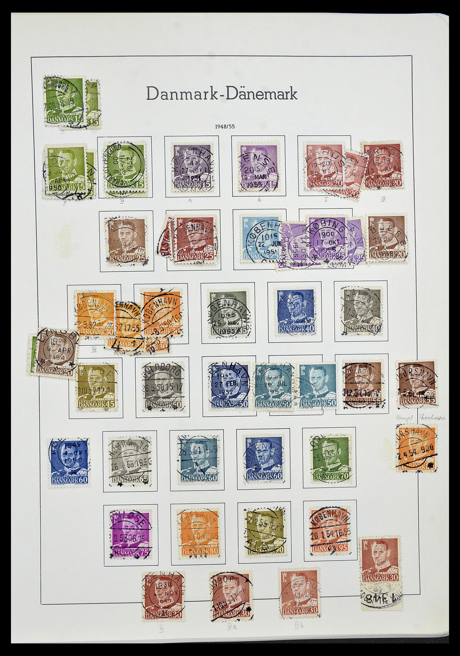 34183 010 - Postzegelverzameling 34183 Denemarken 1930-2014.