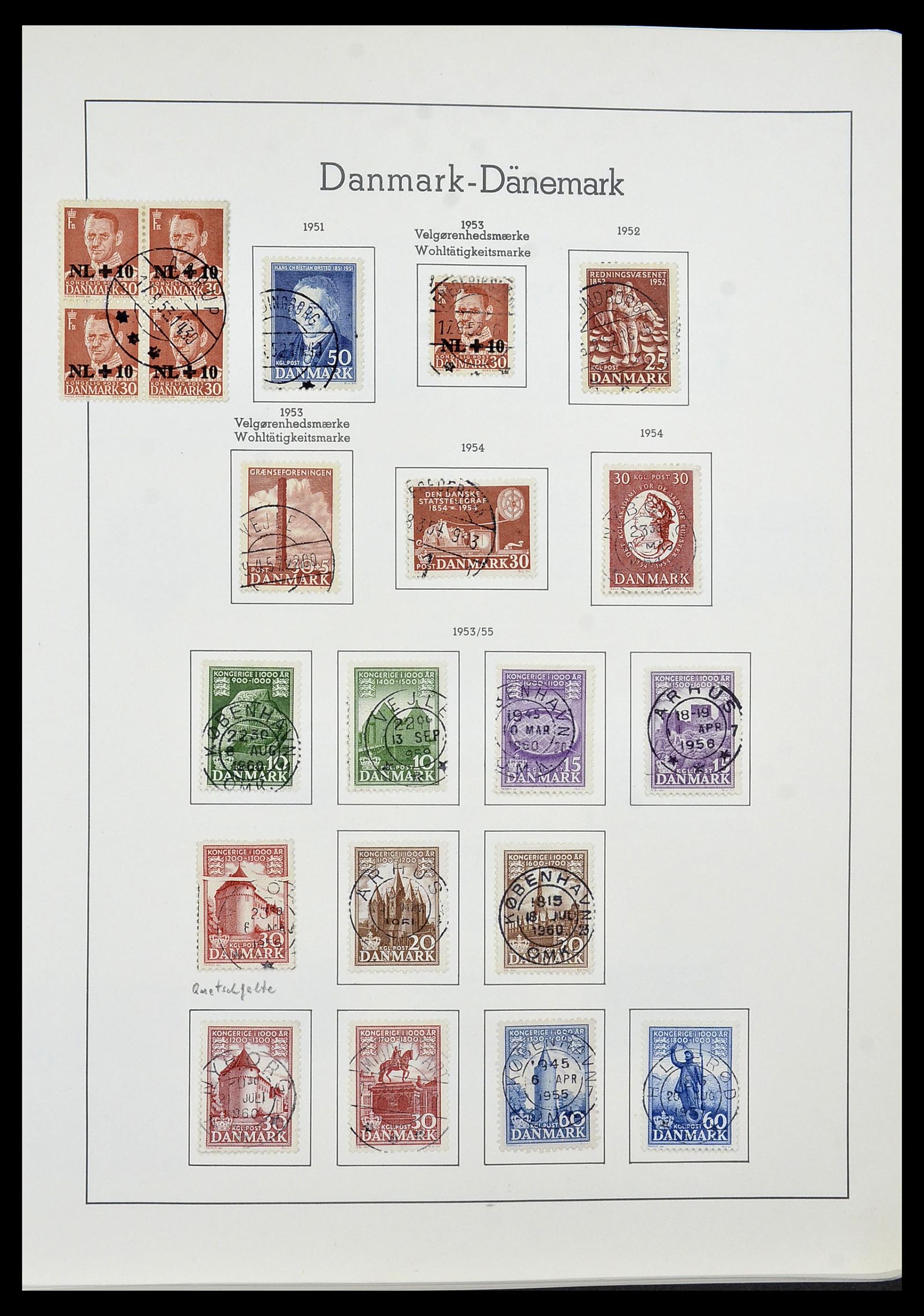 34183 011 - Postzegelverzameling 34183 Denemarken 1930-2014.