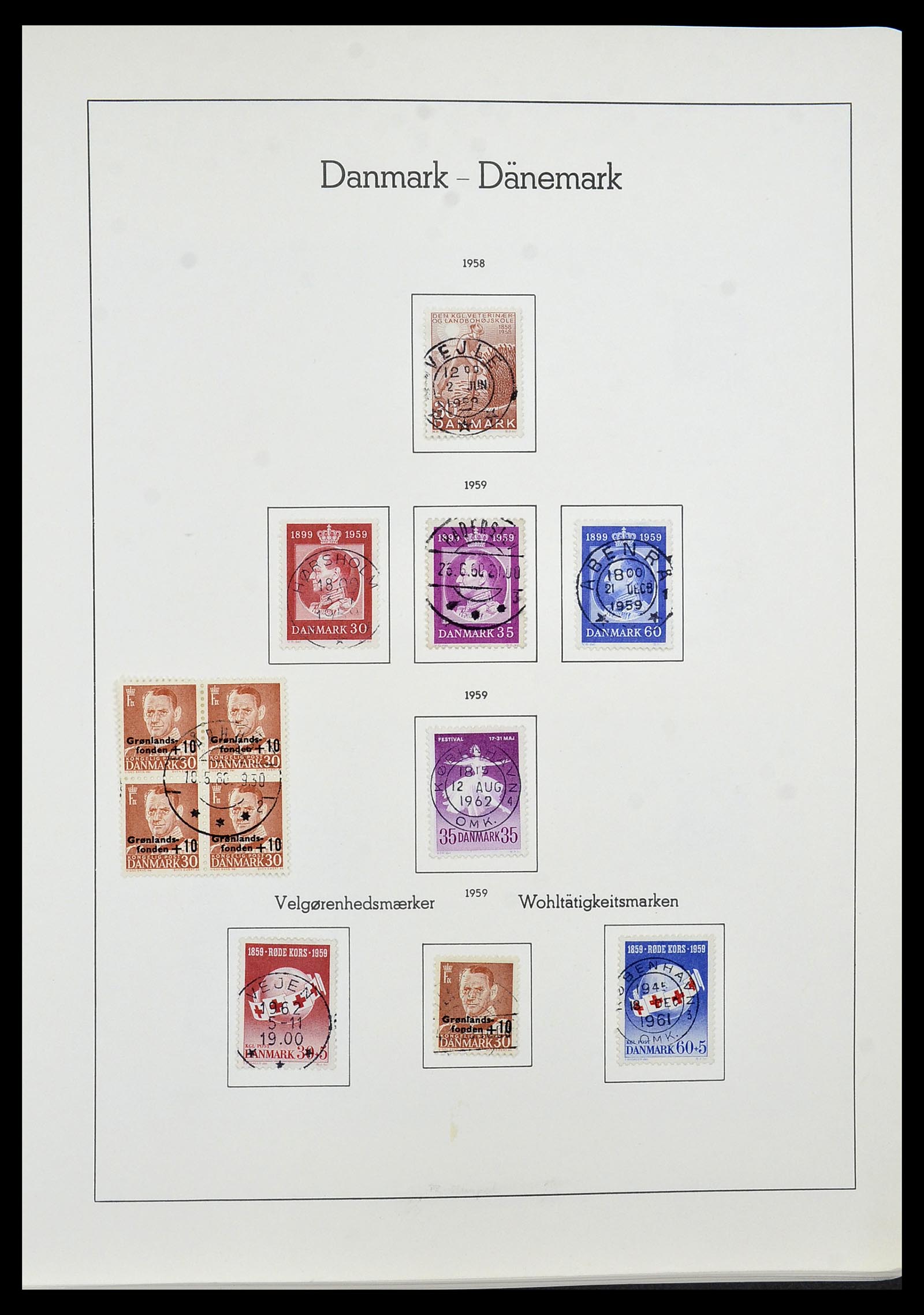34183 013 - Postzegelverzameling 34183 Denemarken 1930-2014.
