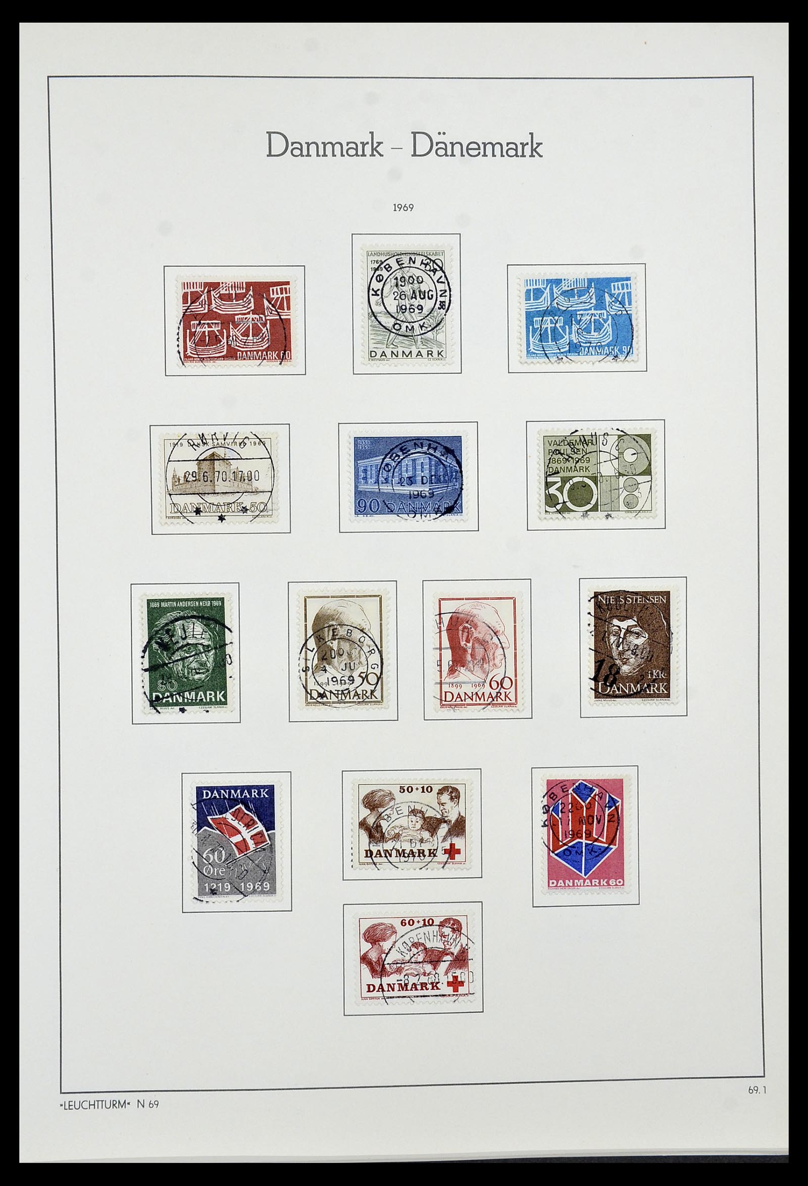 34183 029 - Postzegelverzameling 34183 Denemarken 1930-2014.