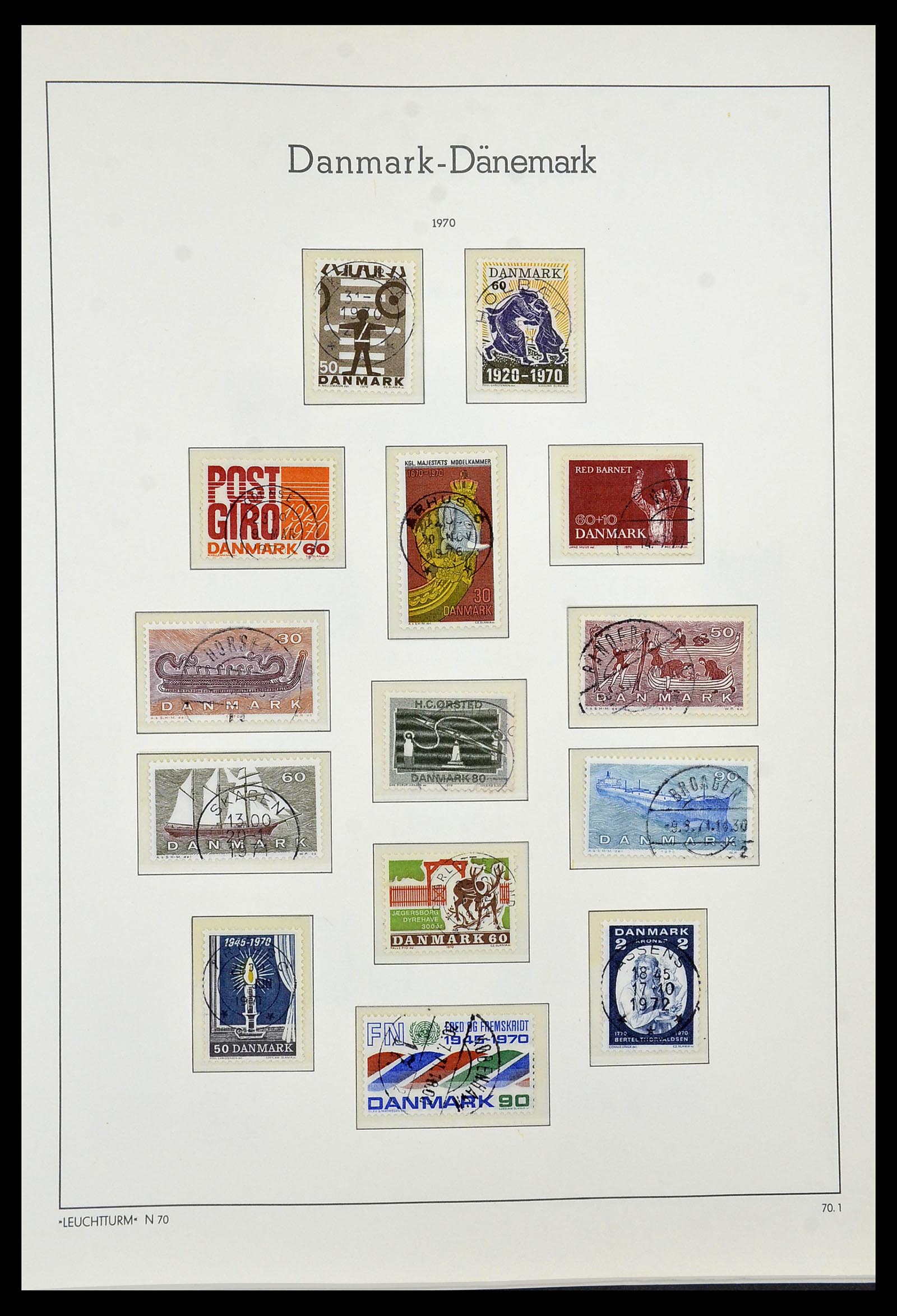34183 030 - Postzegelverzameling 34183 Denemarken 1930-2014.