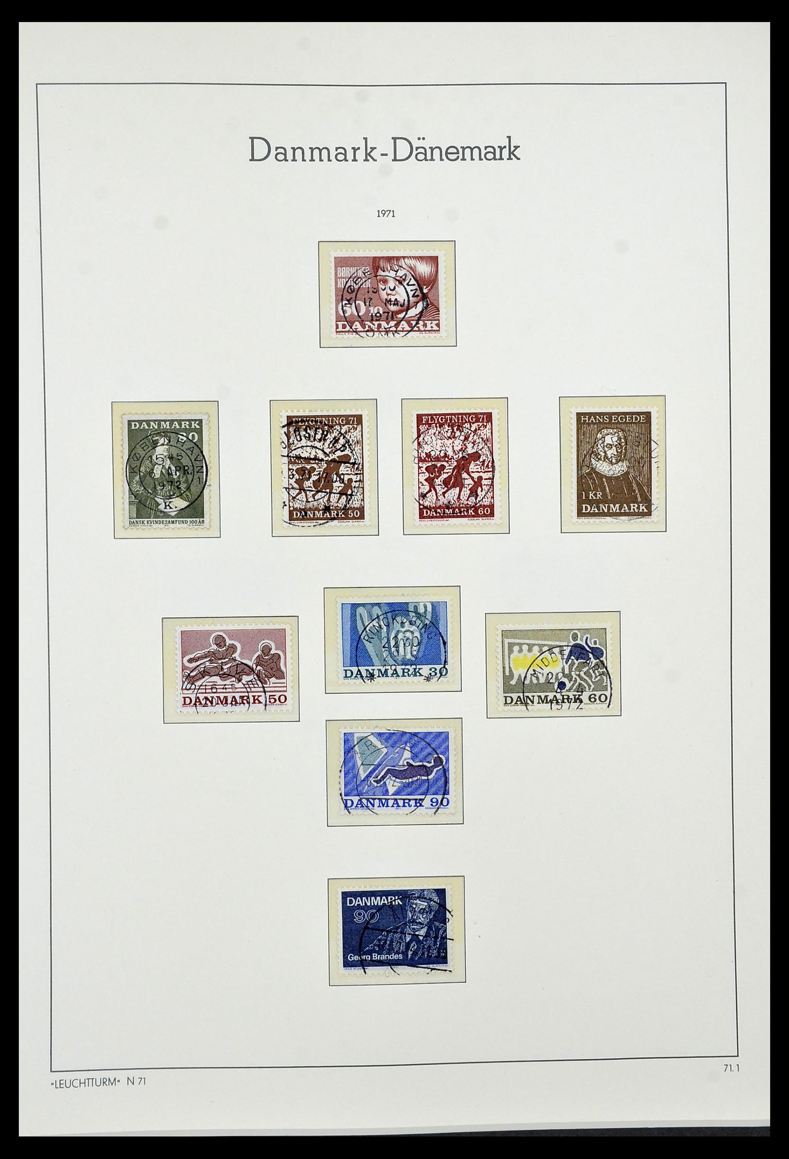 34183 032 - Postzegelverzameling 34183 Denemarken 1930-2014.