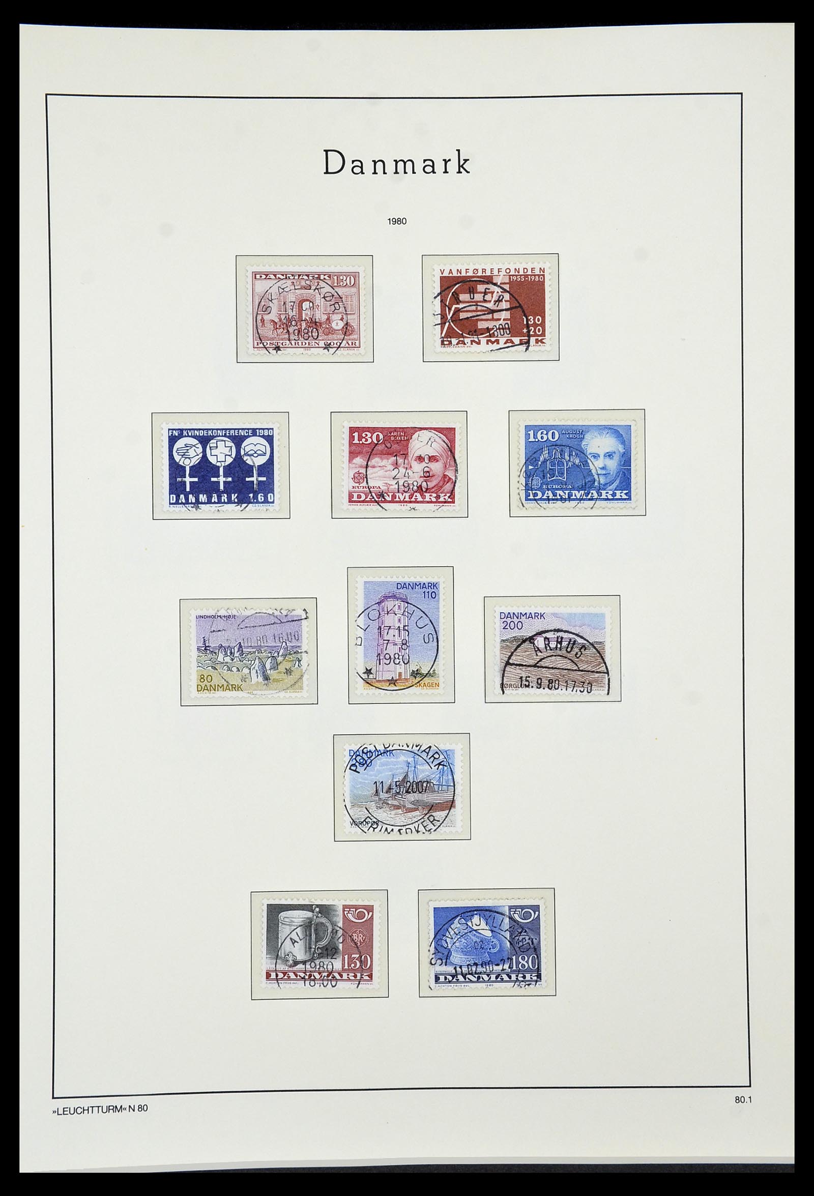 34183 051 - Postzegelverzameling 34183 Denemarken 1930-2014.