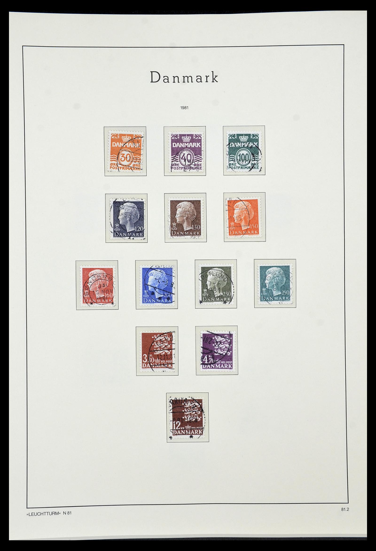 34183 054 - Postzegelverzameling 34183 Denemarken 1930-2014.