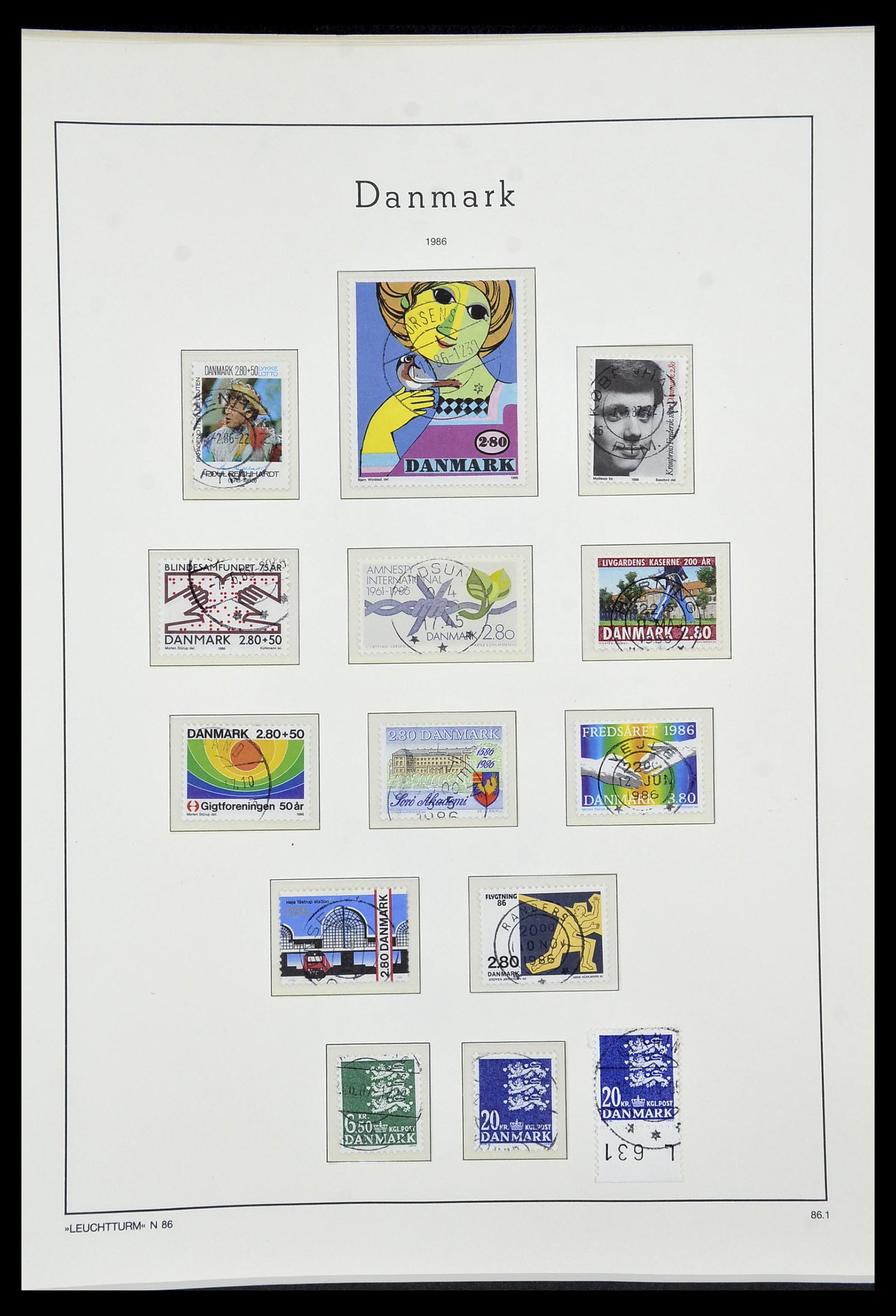 34183 064 - Postzegelverzameling 34183 Denemarken 1930-2014.