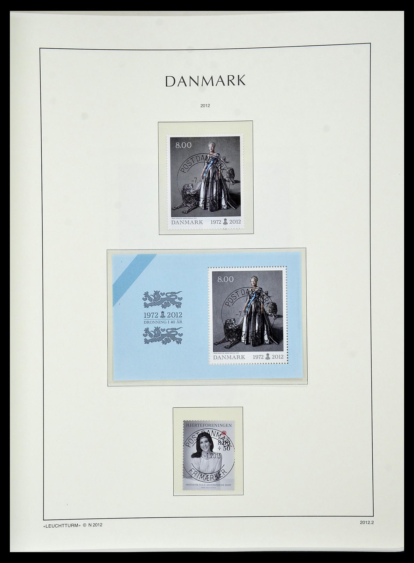 34183 166 - Postzegelverzameling 34183 Denemarken 1930-2014.