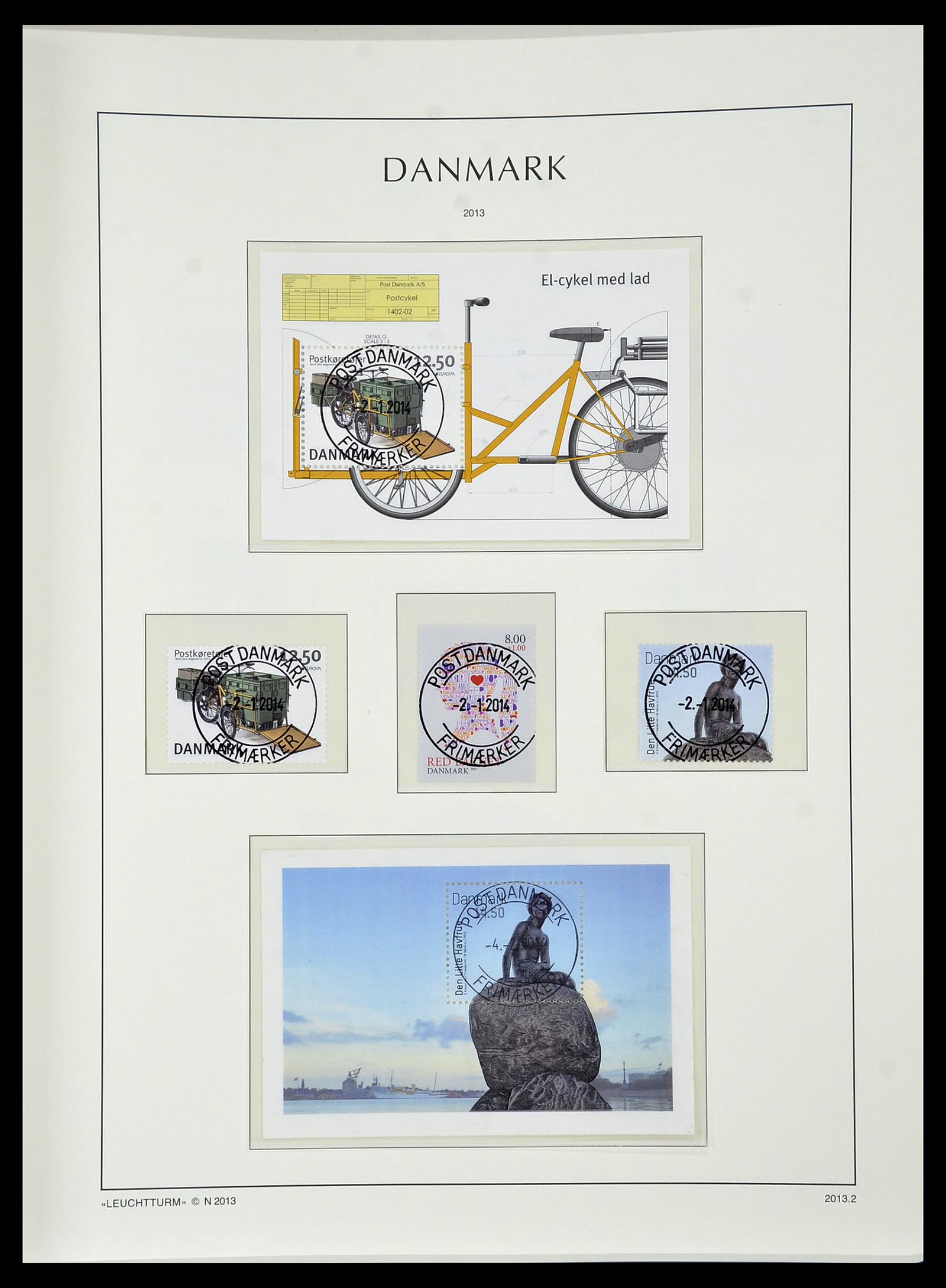 34183 172 - Postzegelverzameling 34183 Denemarken 1930-2014.