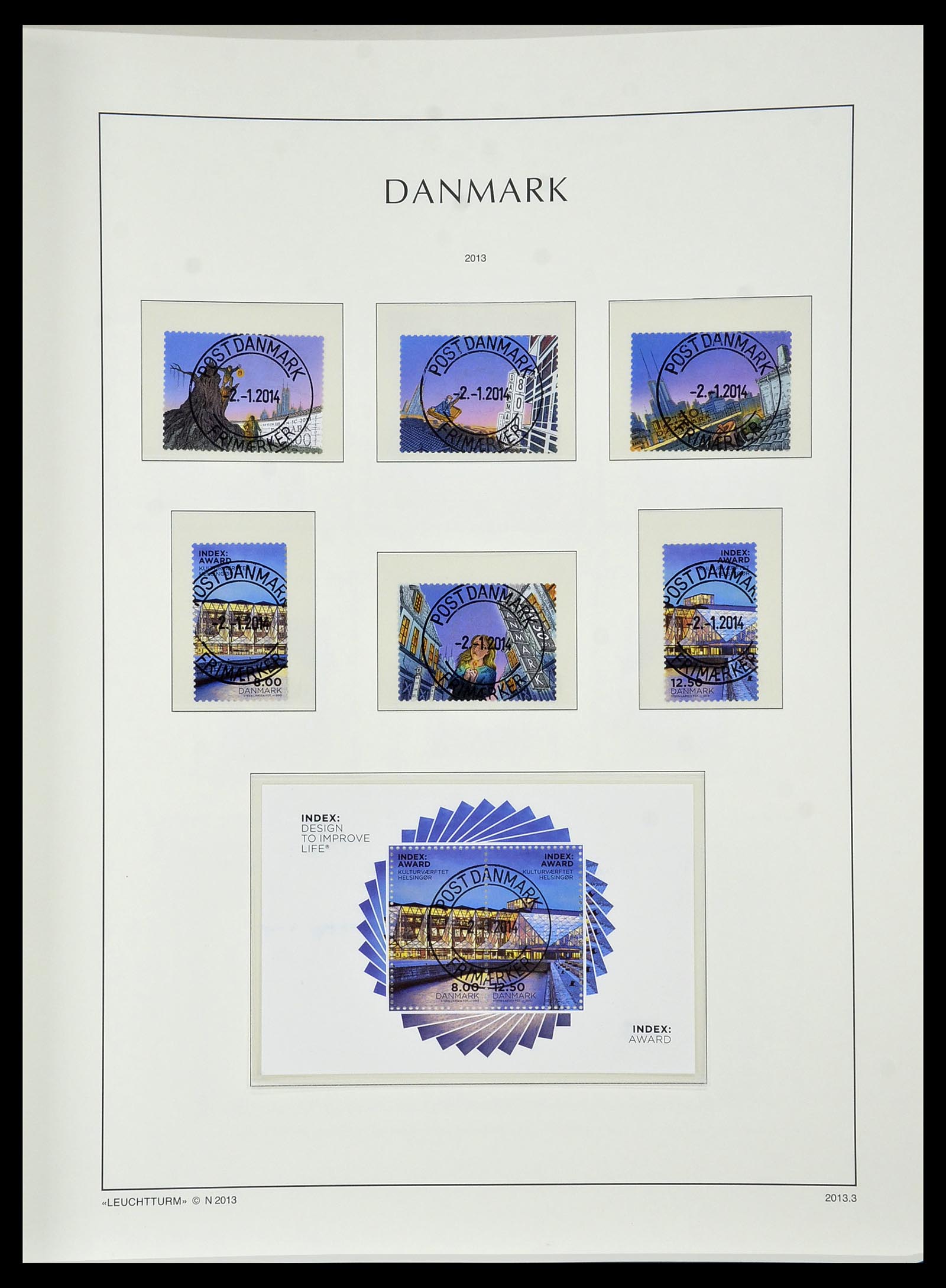34183 173 - Postzegelverzameling 34183 Denemarken 1930-2014.