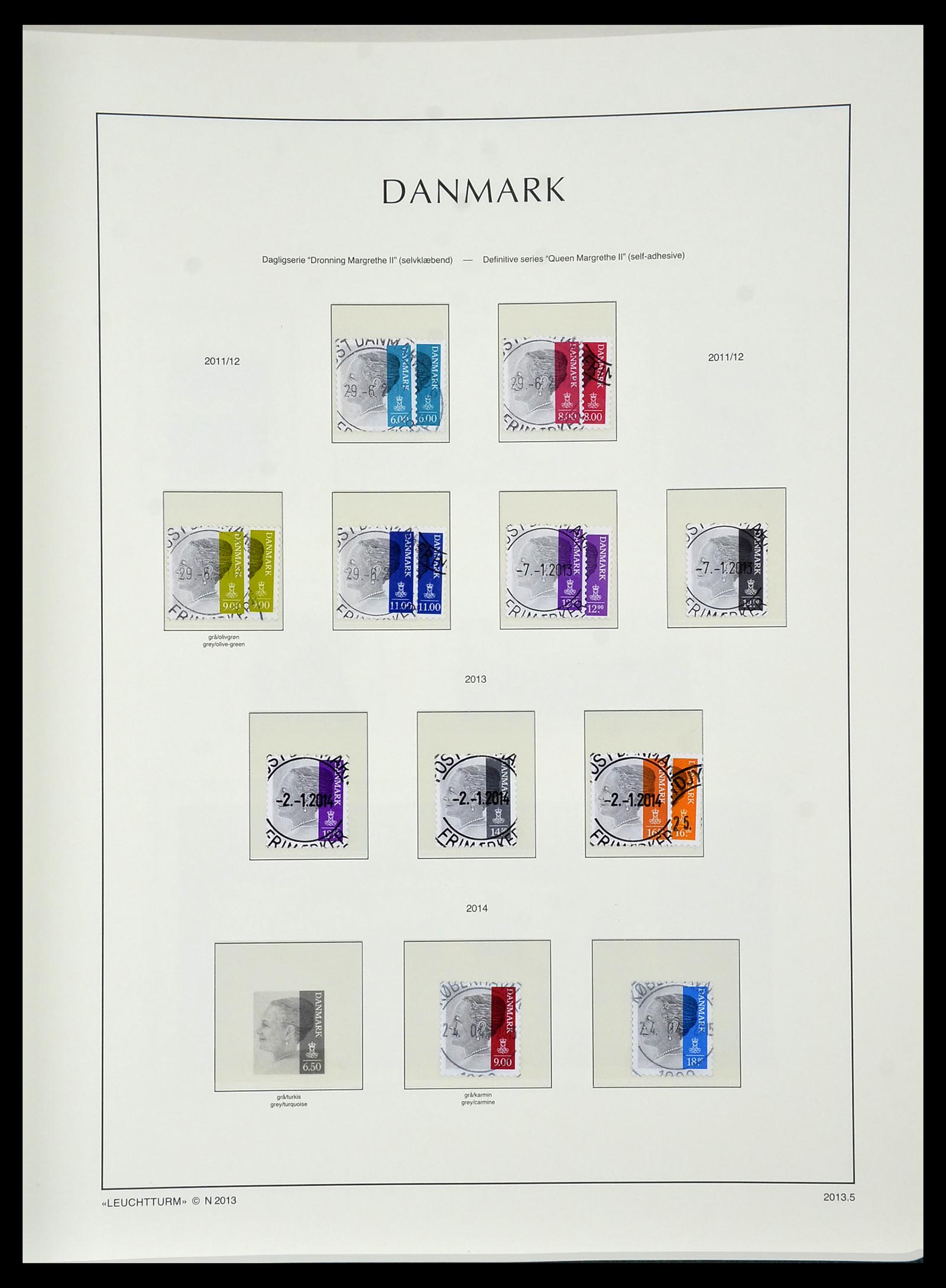 34183 175 - Postzegelverzameling 34183 Denemarken 1930-2014.