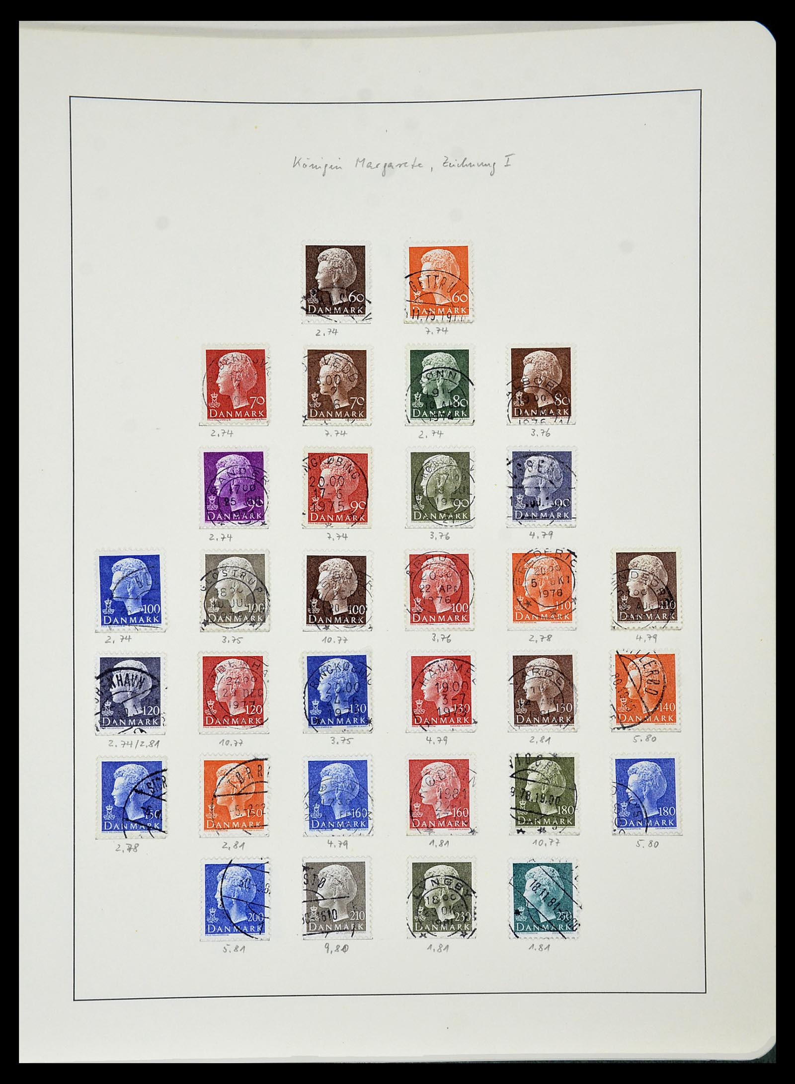 34183 183 - Postzegelverzameling 34183 Denemarken 1930-2014.