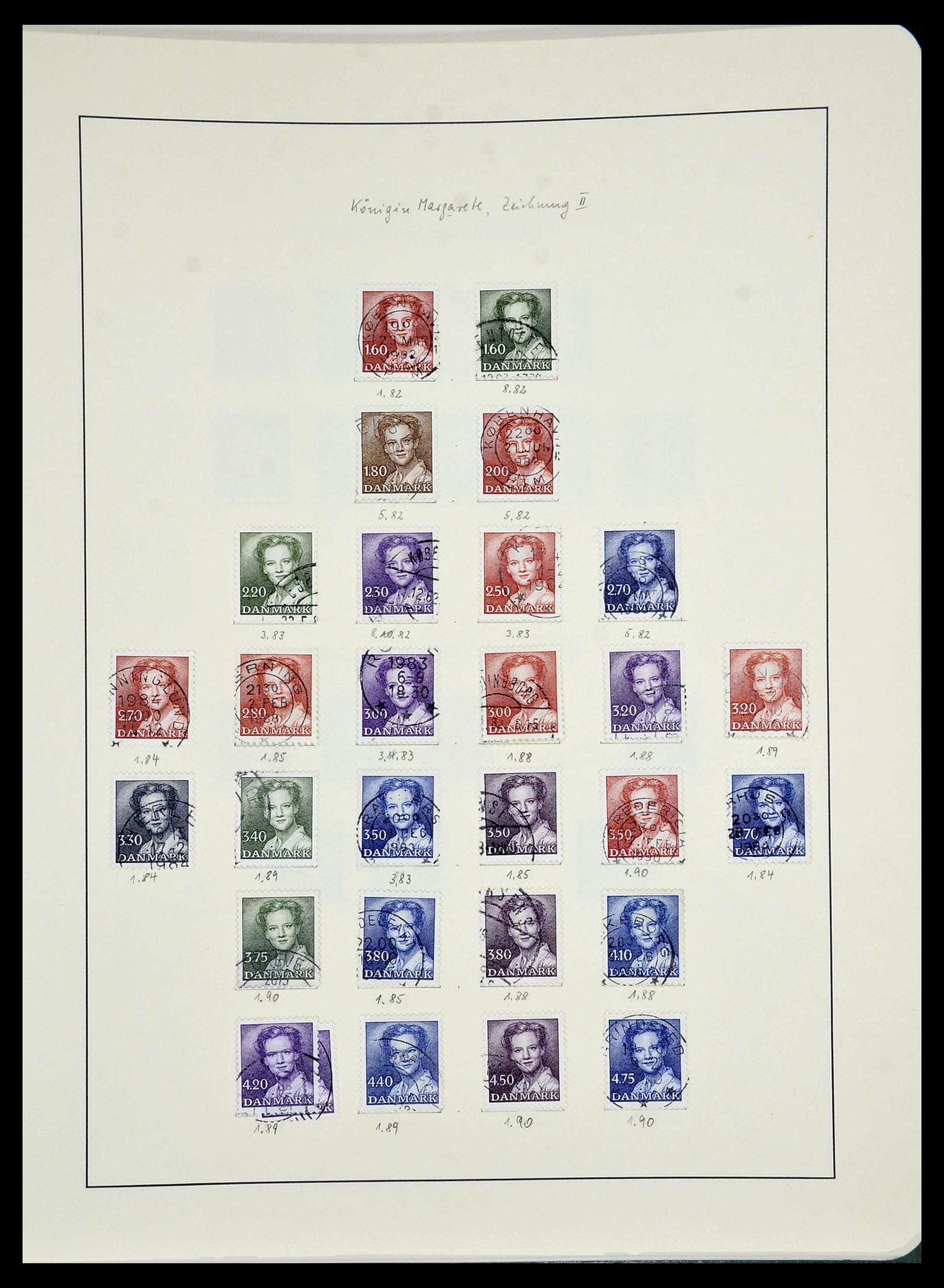34183 184 - Postzegelverzameling 34183 Denemarken 1930-2014.