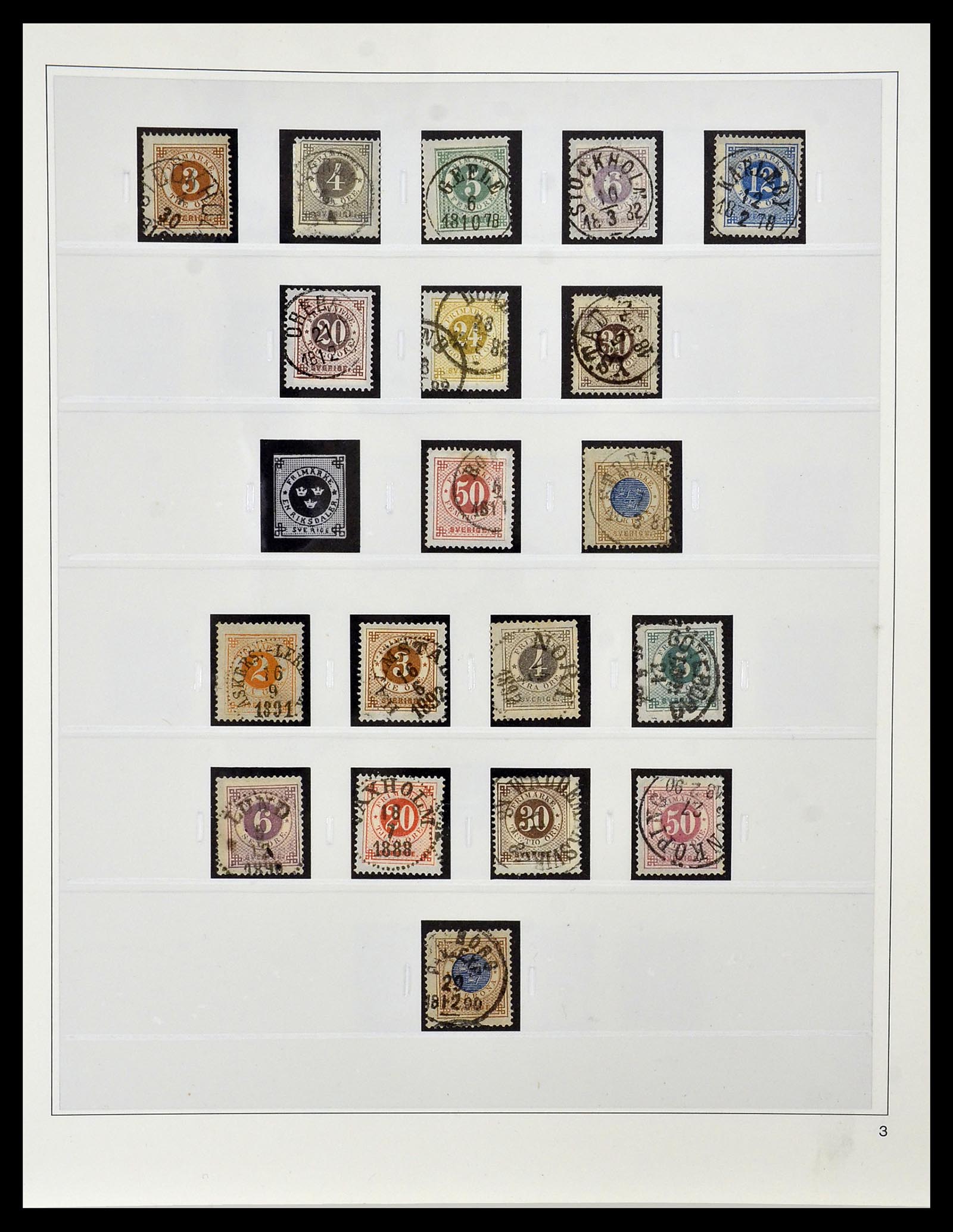 34184 003 - Postzegelverzameling 34184 Zweden 1855-1968.