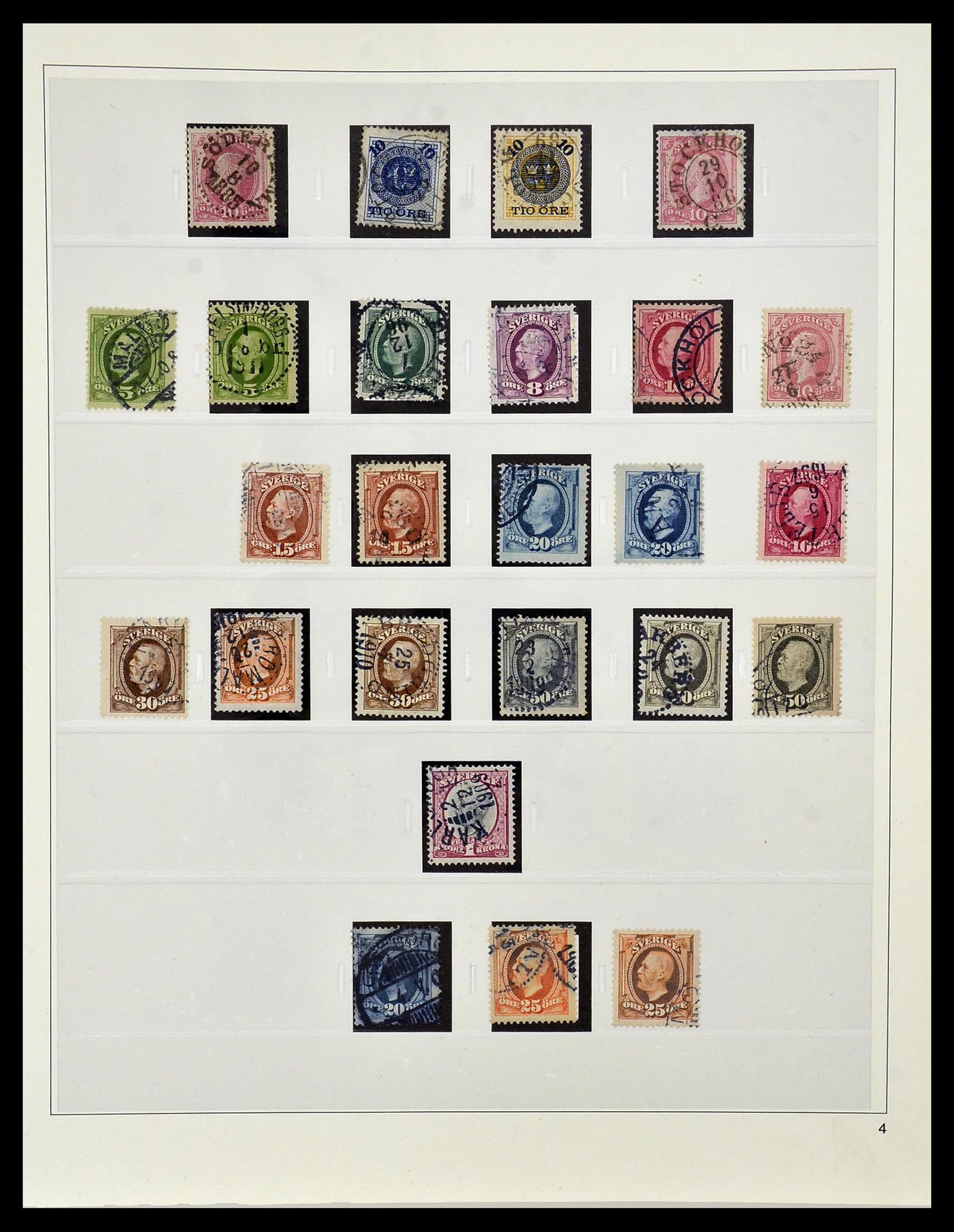 34184 004 - Postzegelverzameling 34184 Zweden 1855-1968.