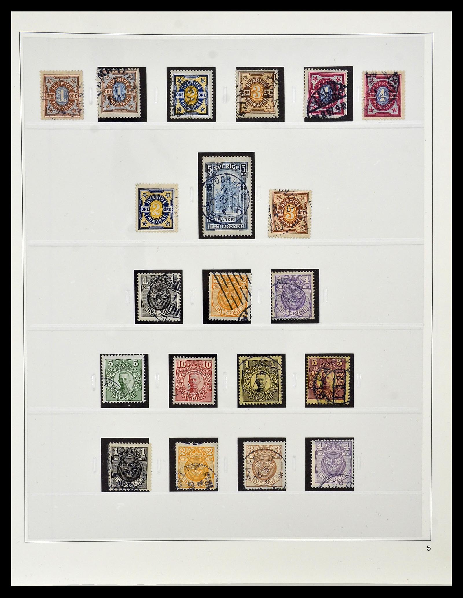 34184 005 - Postzegelverzameling 34184 Zweden 1855-1968.