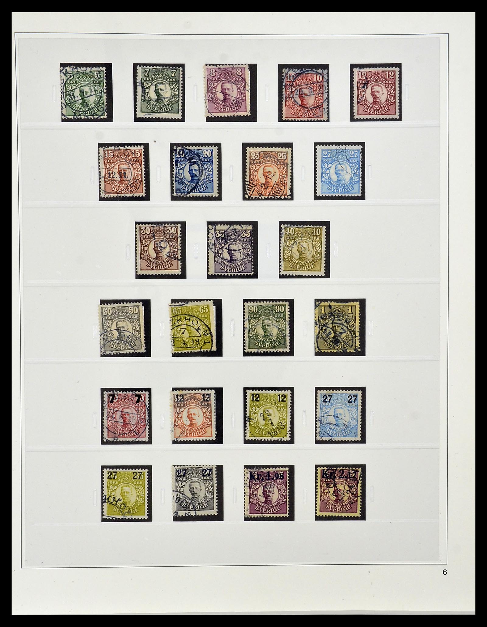 34184 006 - Postzegelverzameling 34184 Zweden 1855-1968.