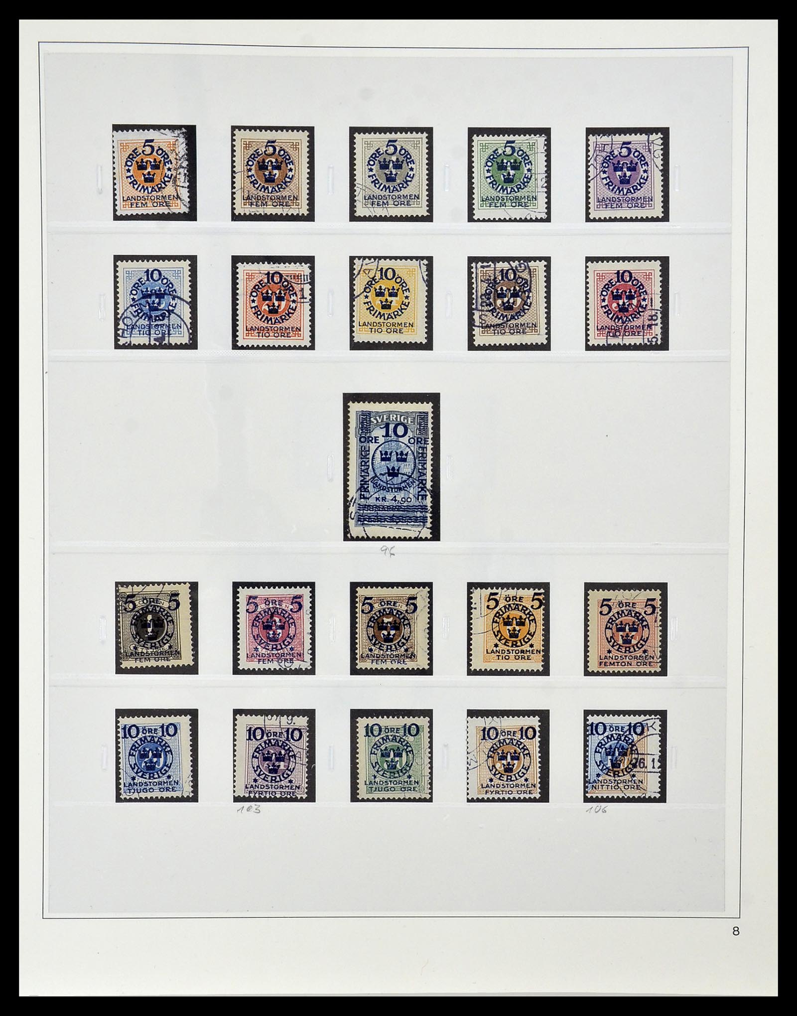 34184 007 - Postzegelverzameling 34184 Zweden 1855-1968.