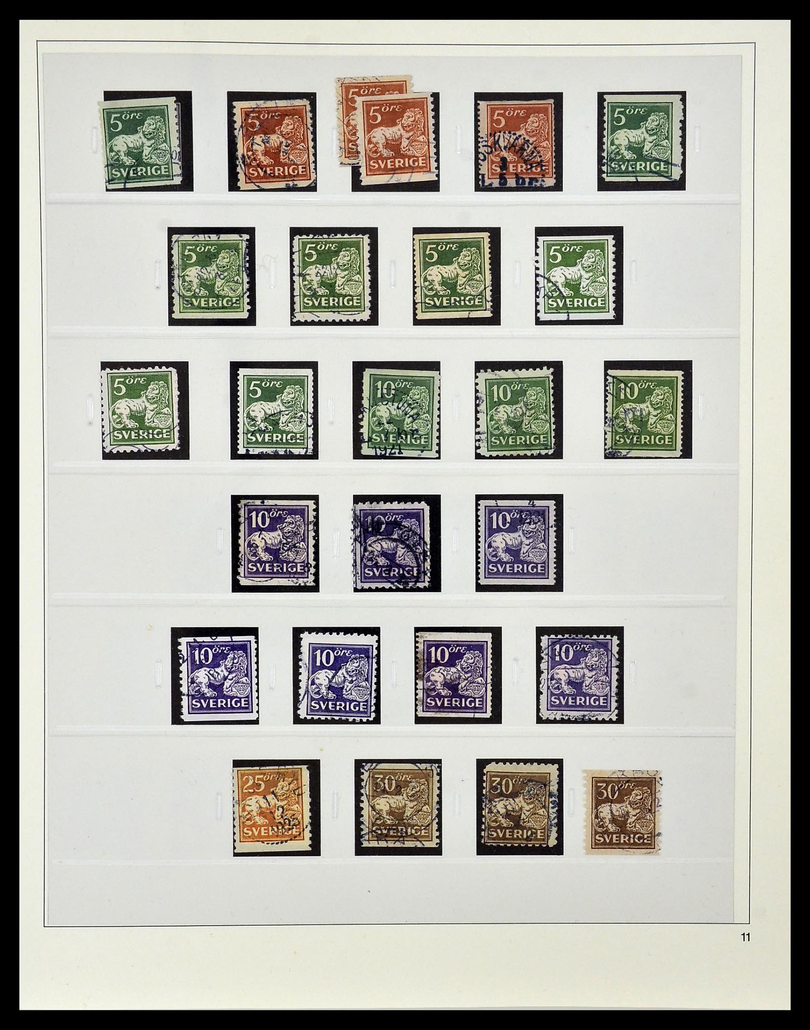 34184 010 - Postzegelverzameling 34184 Zweden 1855-1968.