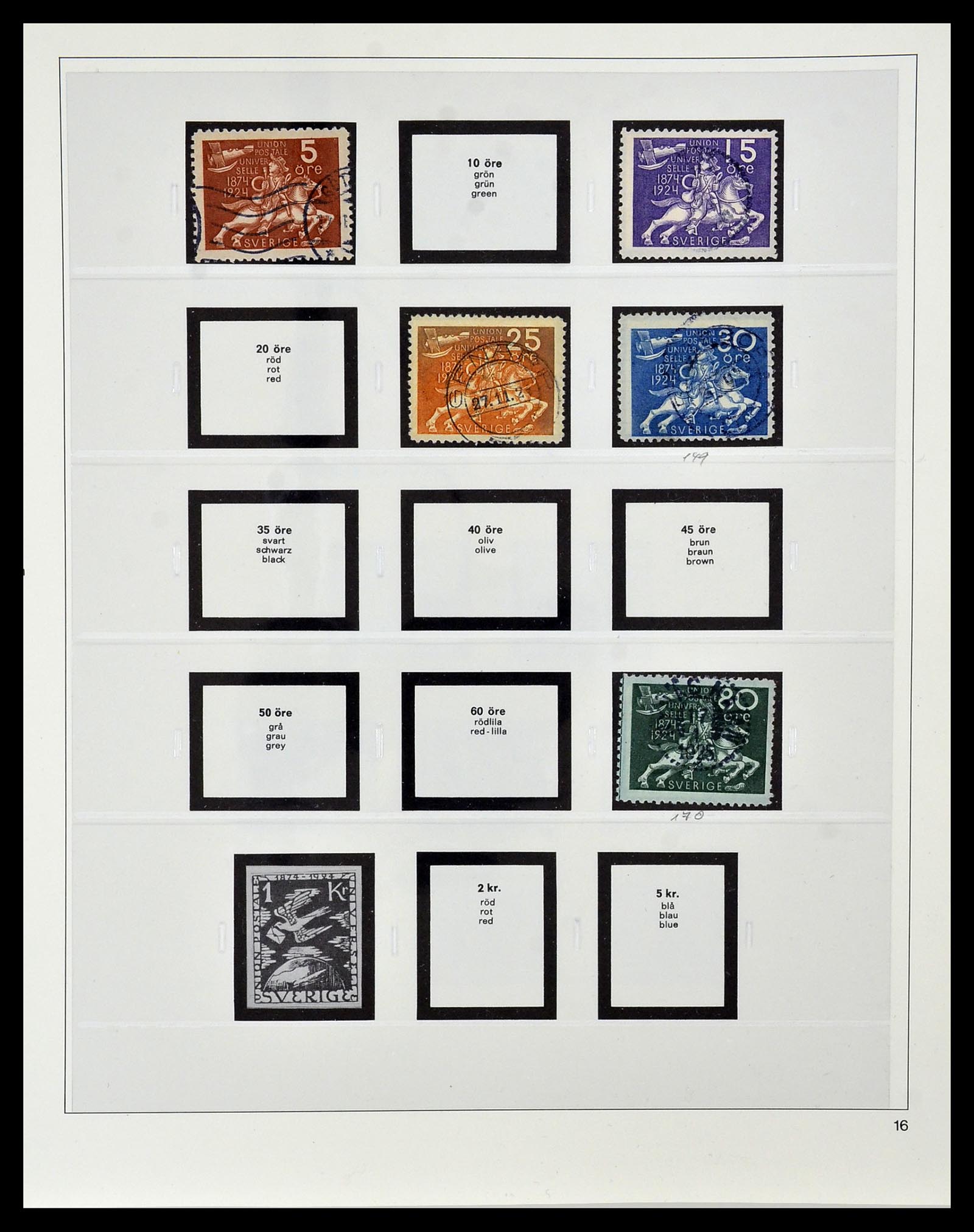 34184 015 - Postzegelverzameling 34184 Zweden 1855-1968.