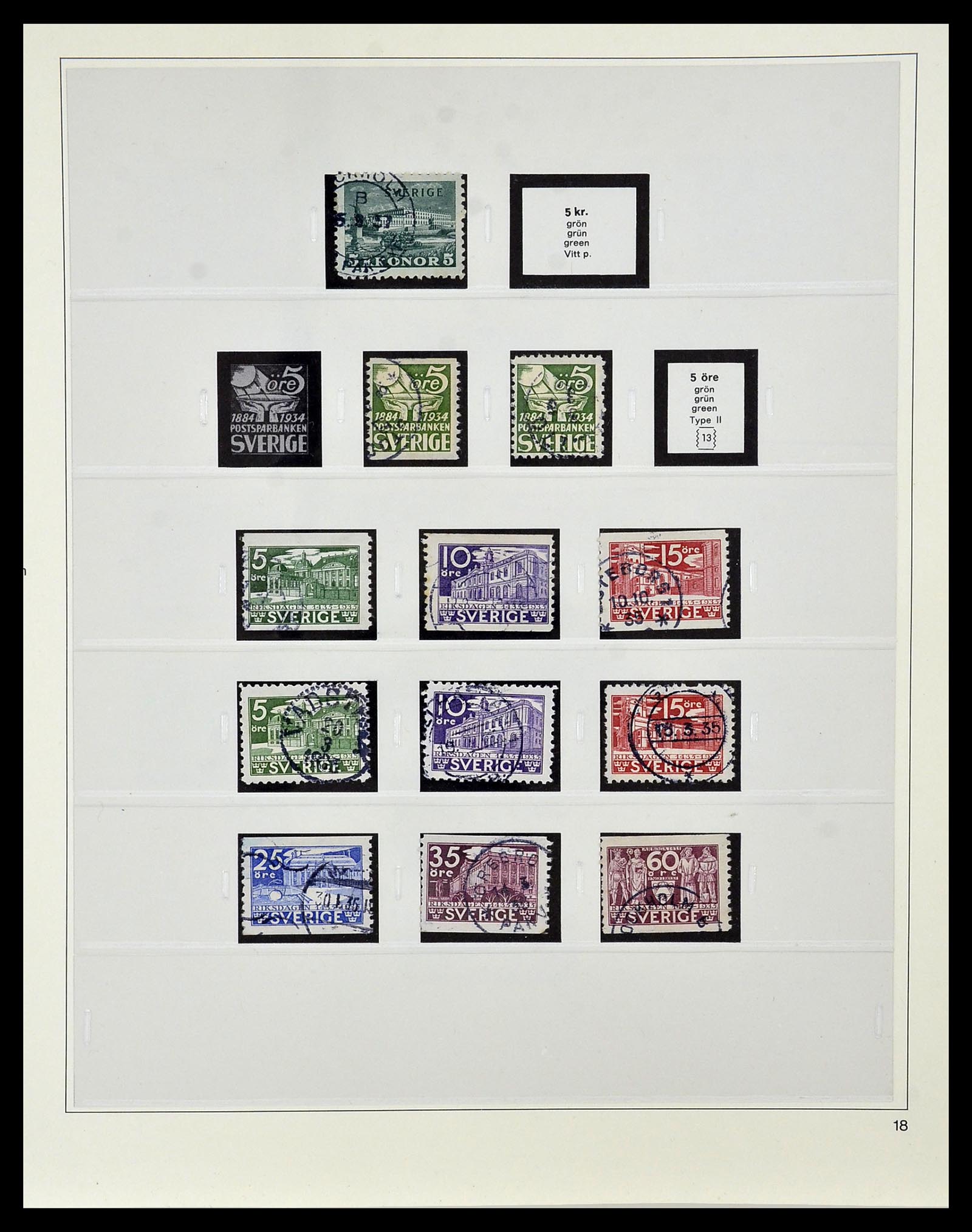 34184 017 - Postzegelverzameling 34184 Zweden 1855-1968.