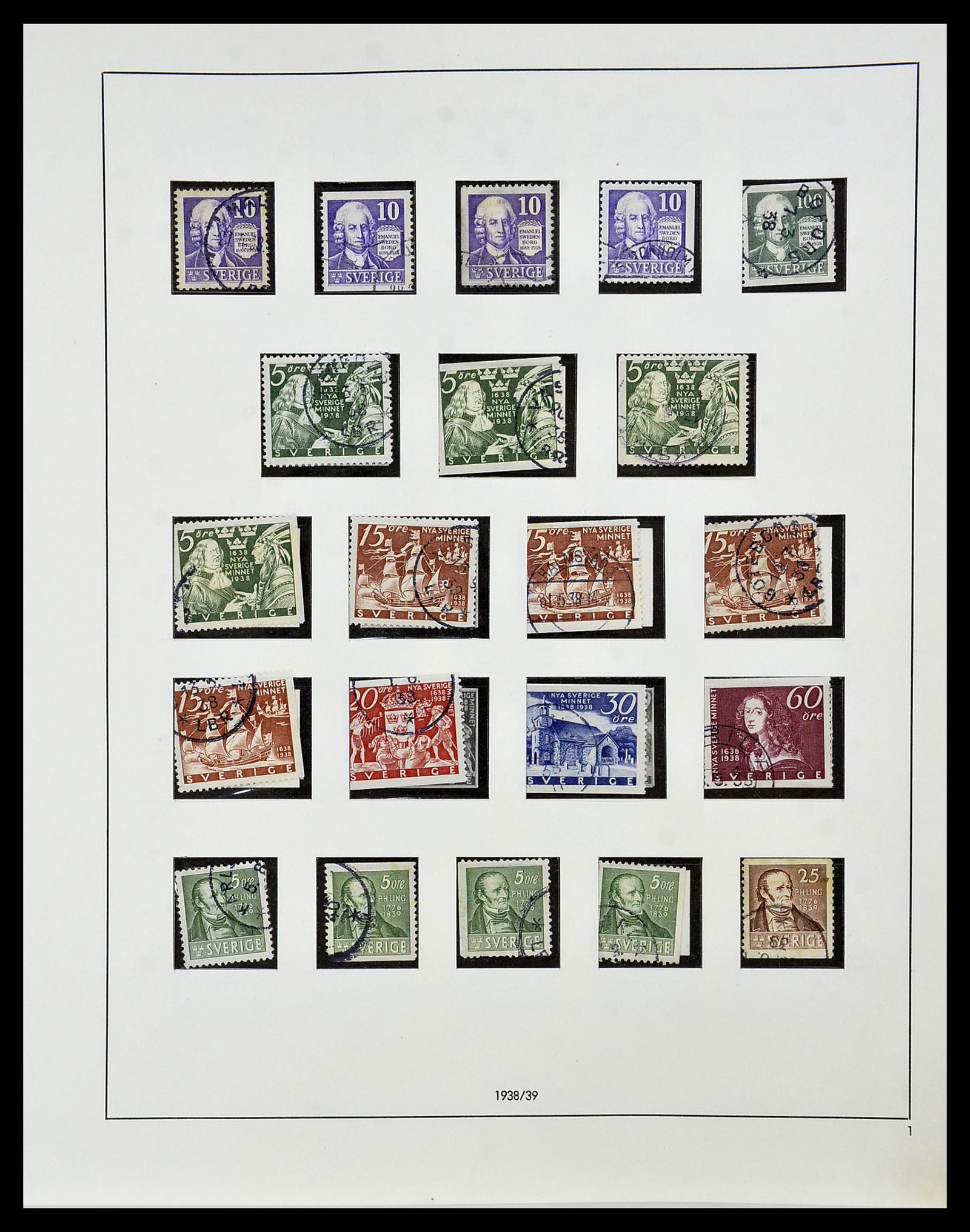 34184 019 - Postzegelverzameling 34184 Zweden 1855-1968.