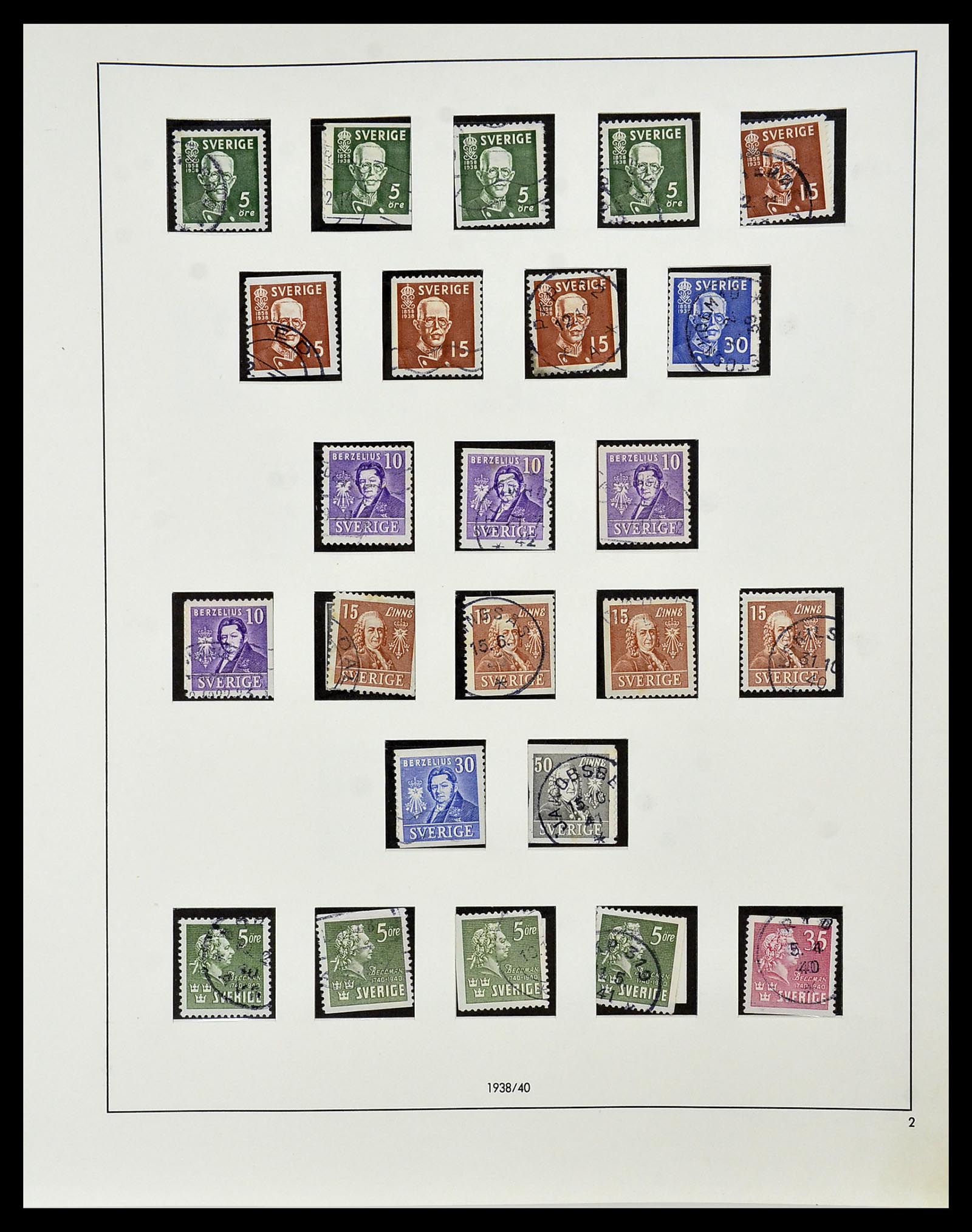 34184 020 - Stamp collection 34184 Sweden 1855-1968.