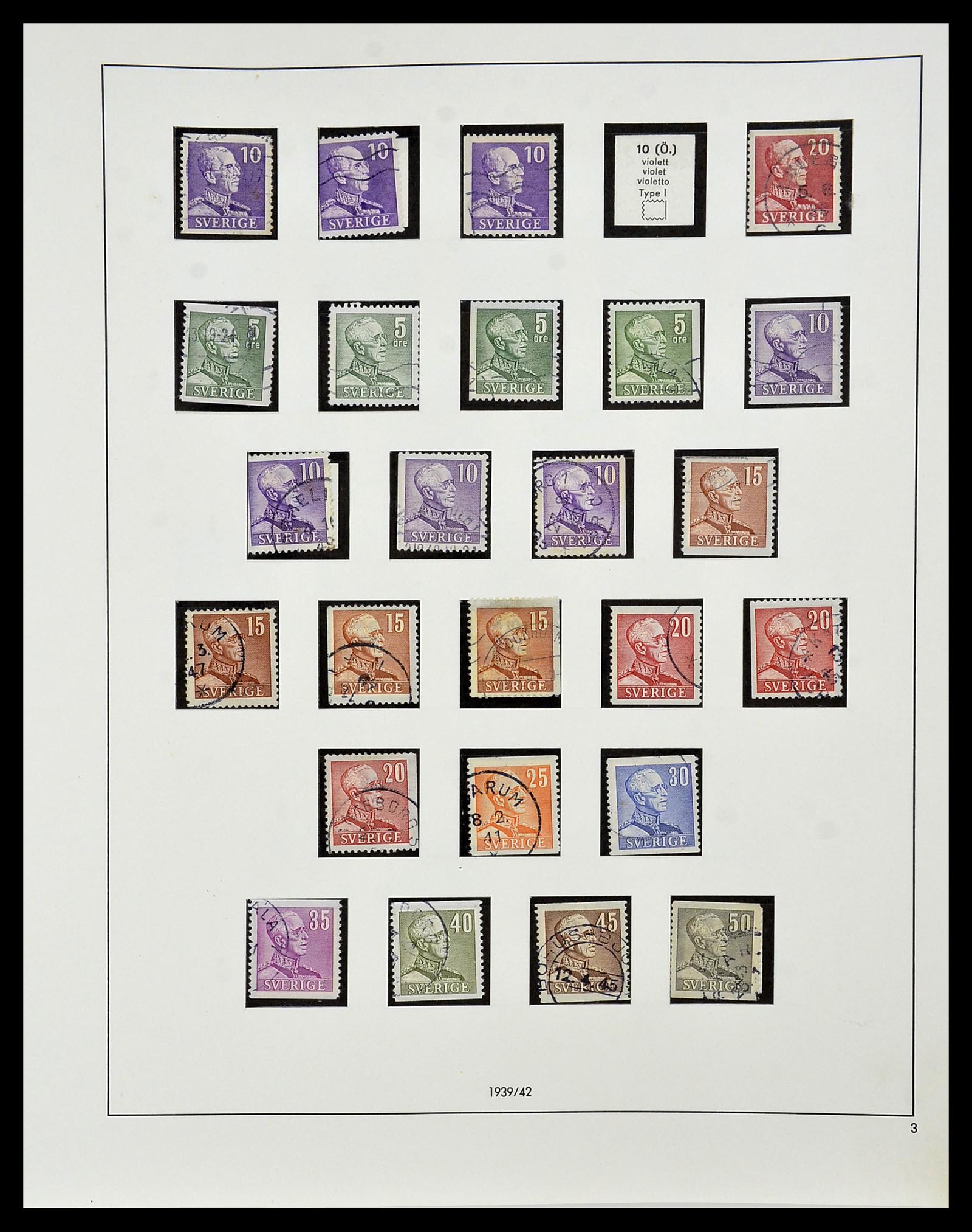 34184 021 - Postzegelverzameling 34184 Zweden 1855-1968.