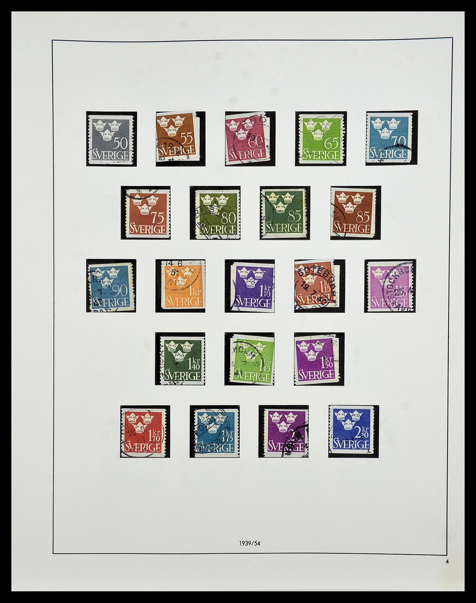 34184 022 - Postzegelverzameling 34184 Zweden 1855-1968.