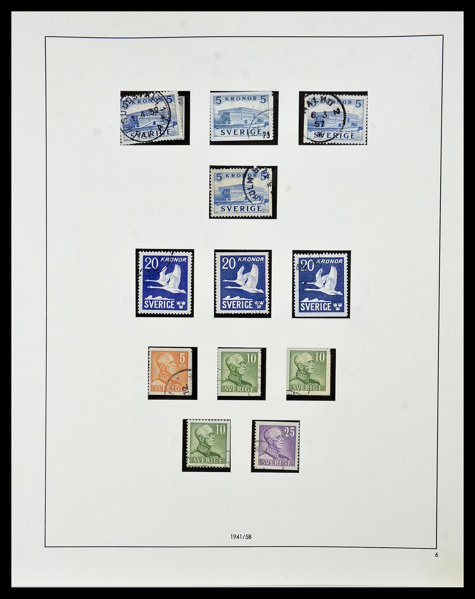 34184 024 - Postzegelverzameling 34184 Zweden 1855-1968.