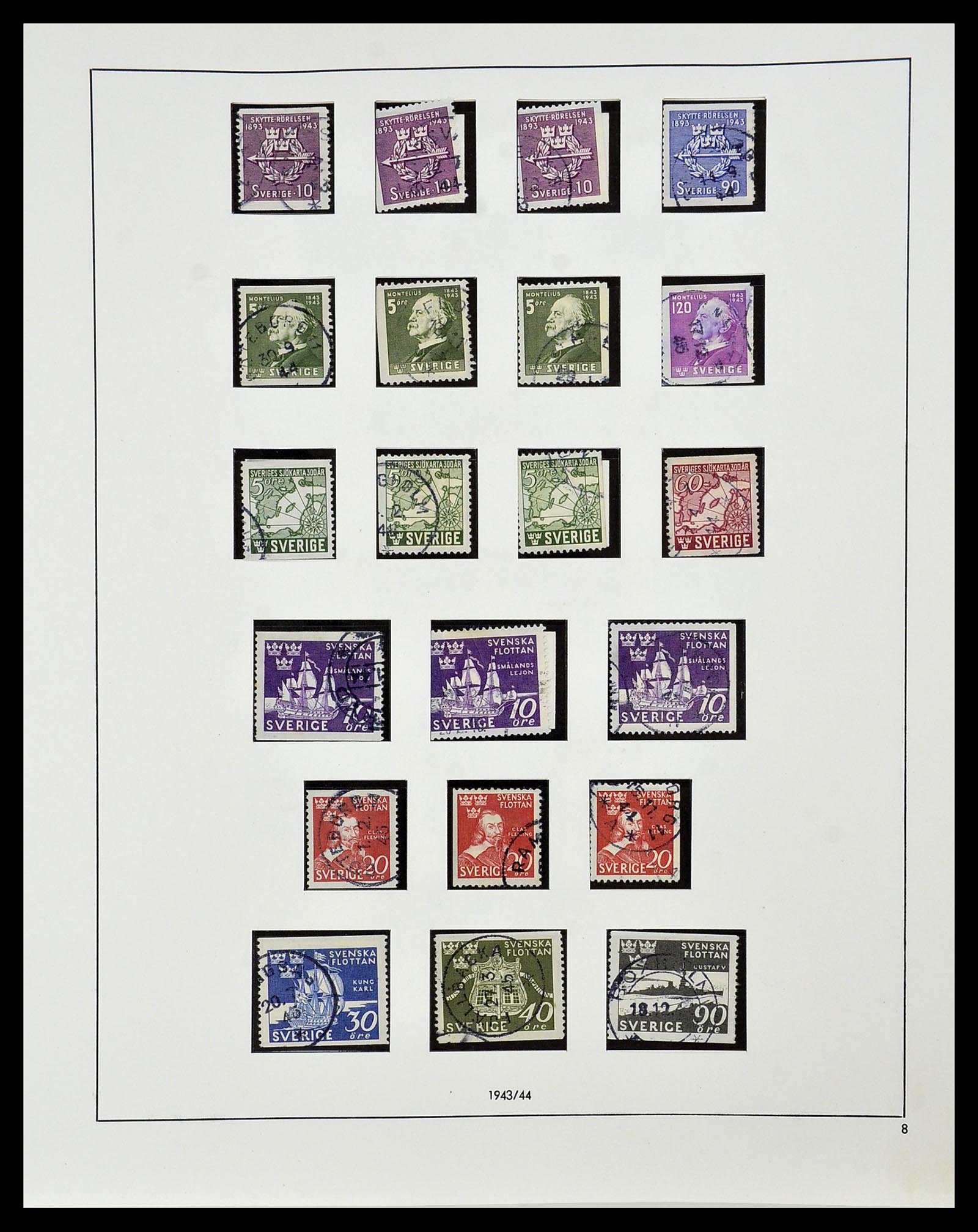 34184 026 - Postzegelverzameling 34184 Zweden 1855-1968.