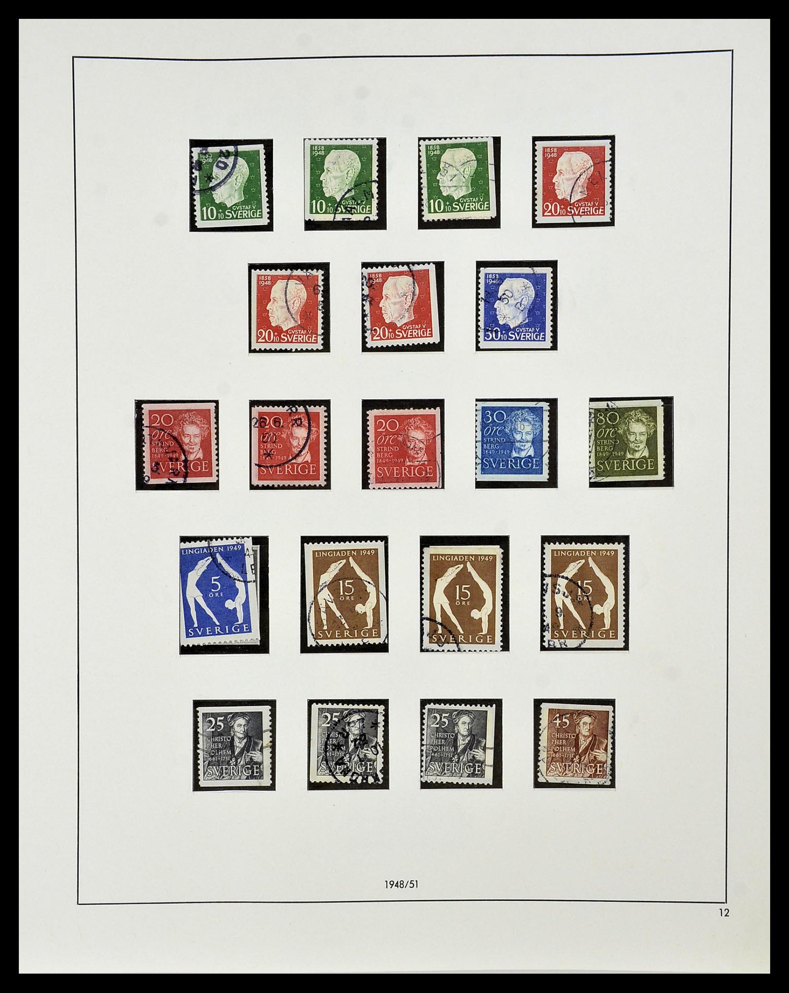 34184 030 - Postzegelverzameling 34184 Zweden 1855-1968.