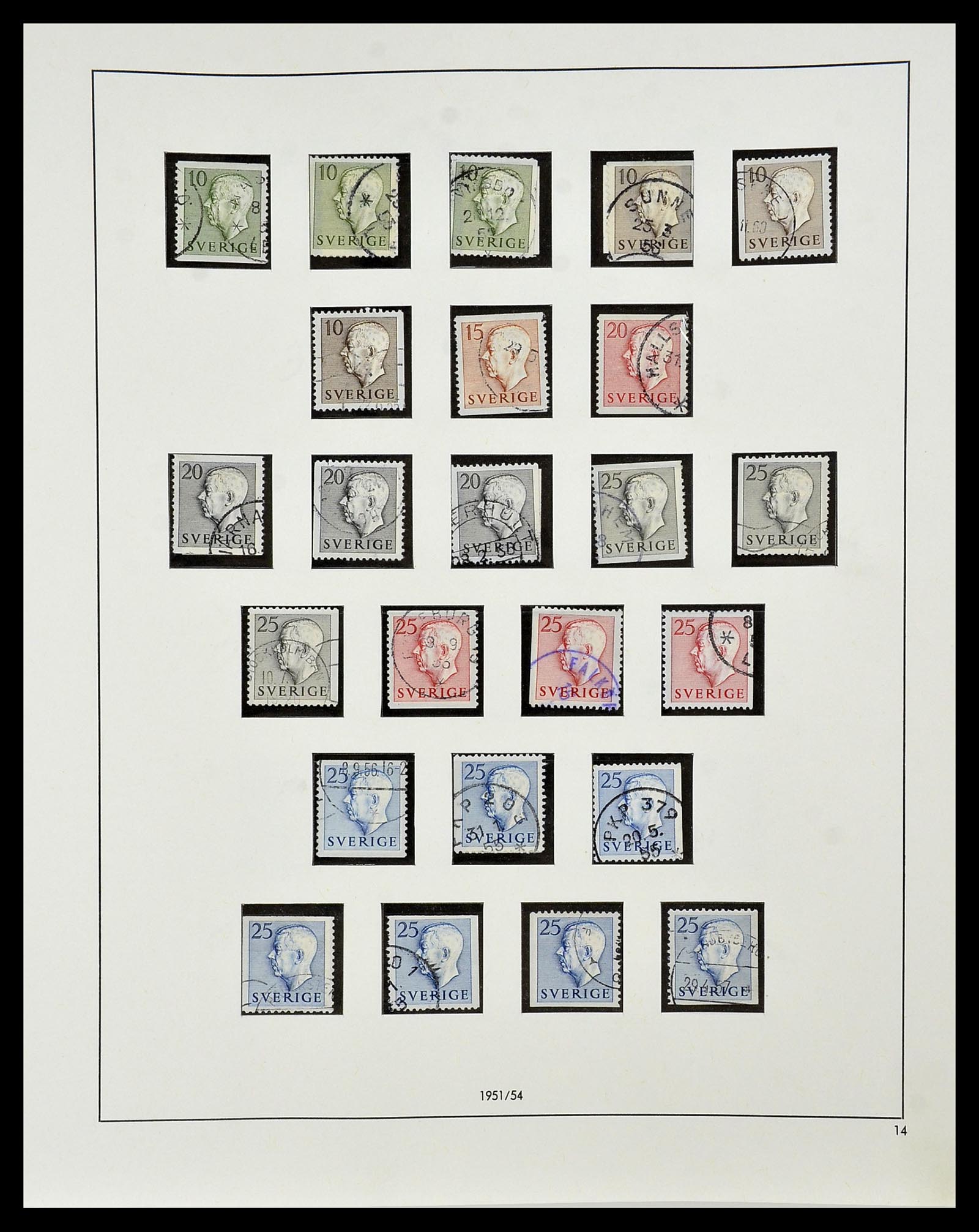 34184 032 - Postzegelverzameling 34184 Zweden 1855-1968.