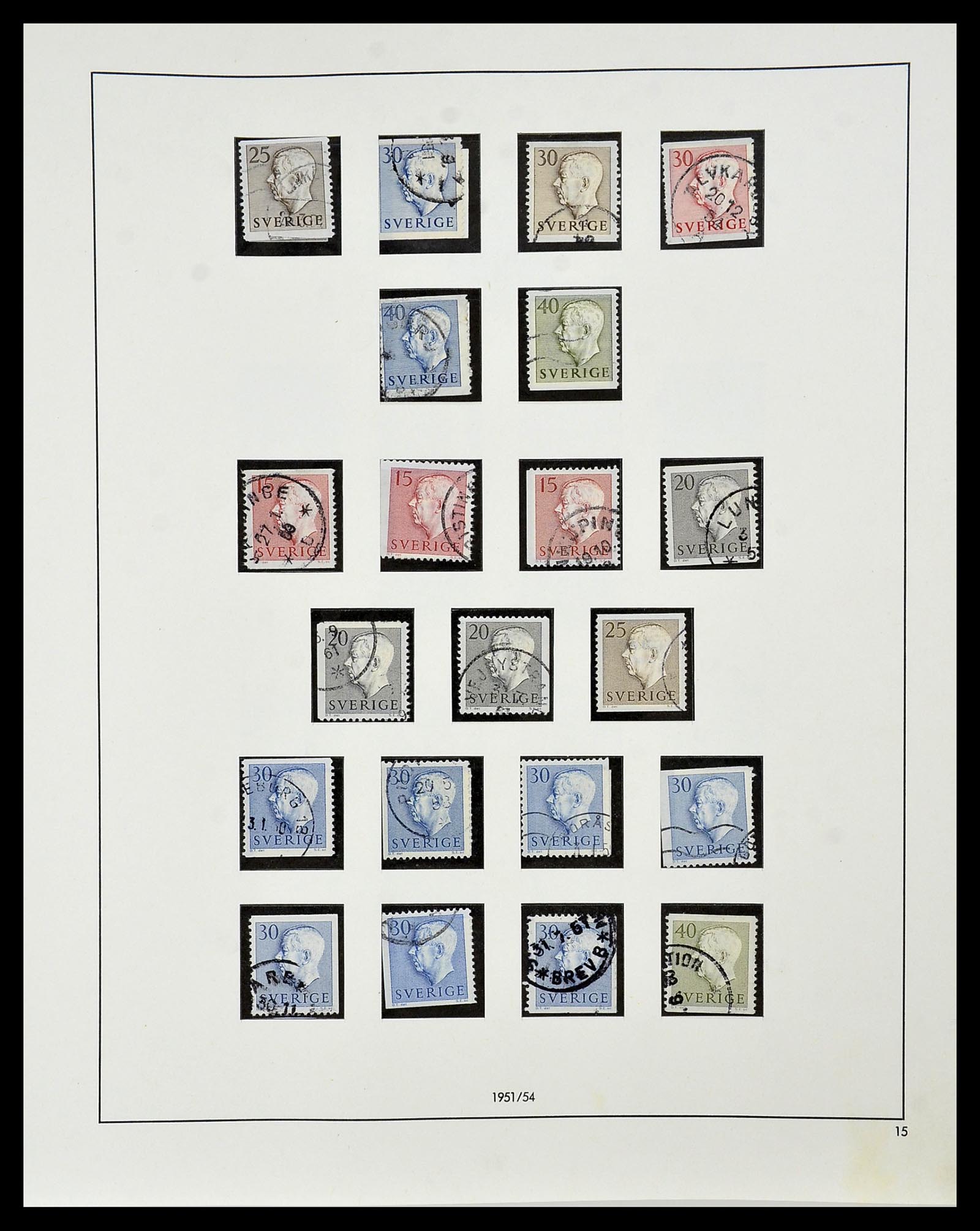 34184 033 - Postzegelverzameling 34184 Zweden 1855-1968.