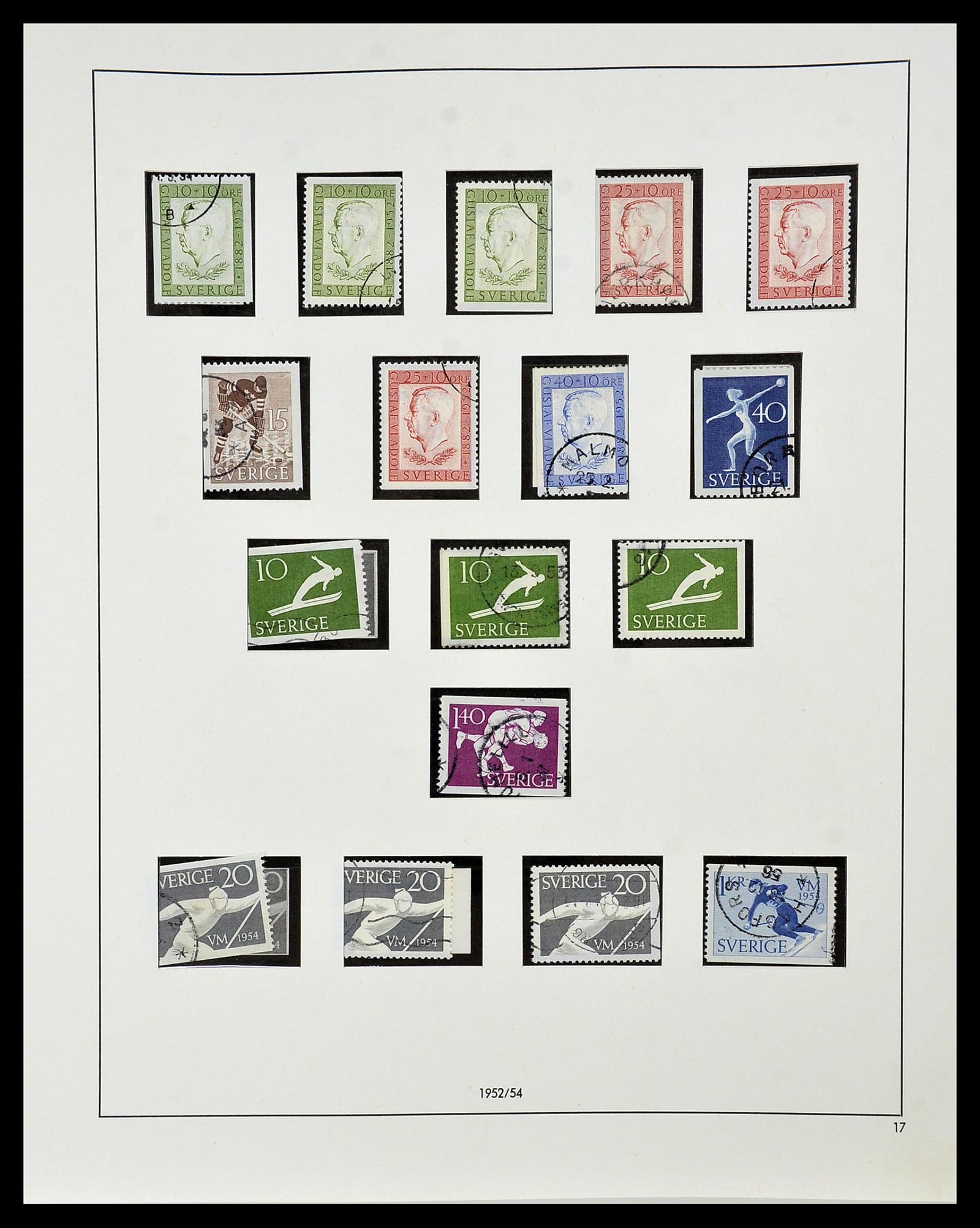 34184 035 - Postzegelverzameling 34184 Zweden 1855-1968.