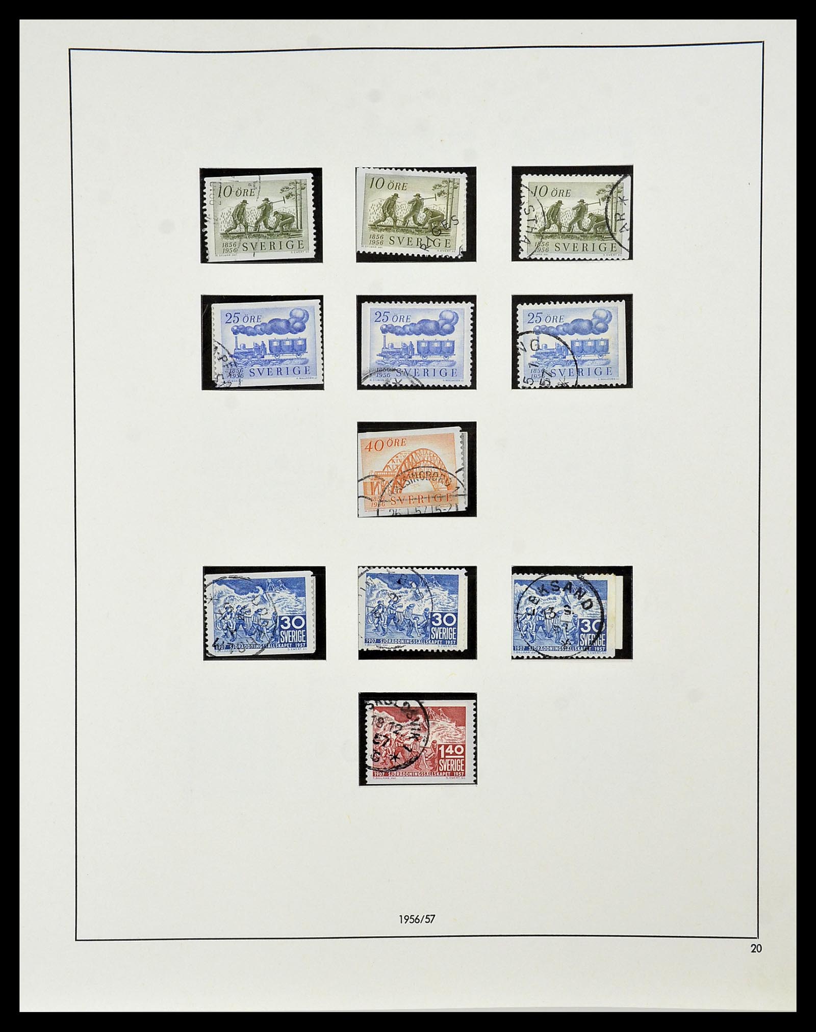 34184 038 - Postzegelverzameling 34184 Zweden 1855-1968.