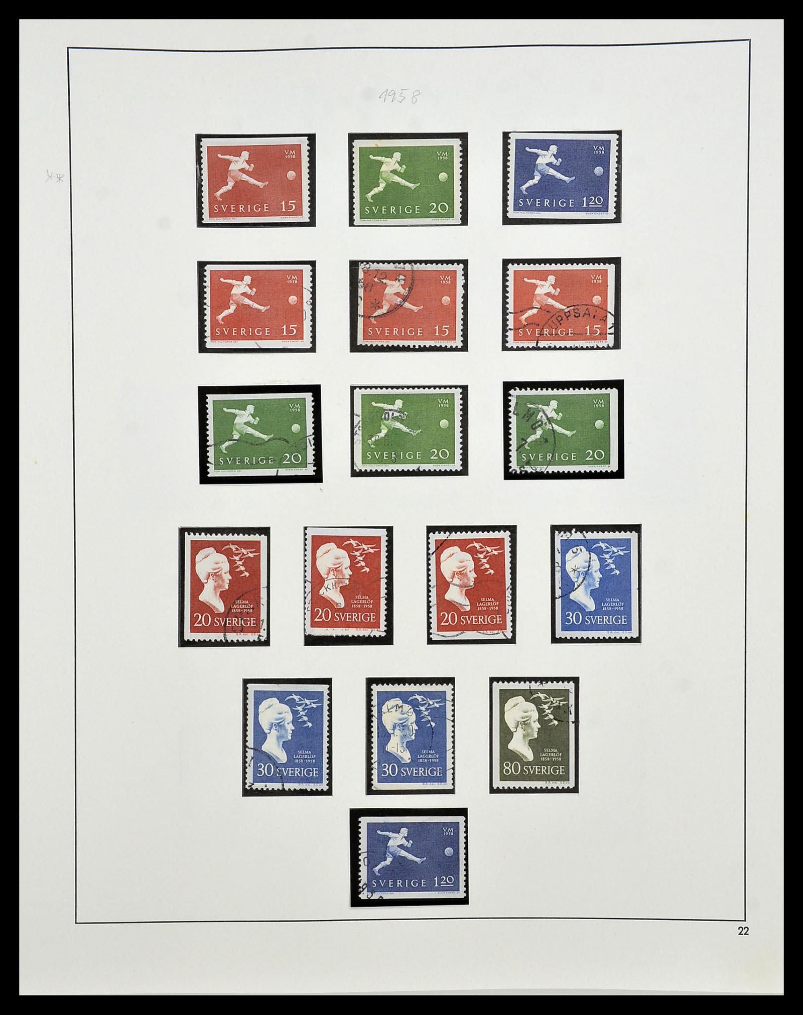 34184 040 - Postzegelverzameling 34184 Zweden 1855-1968.