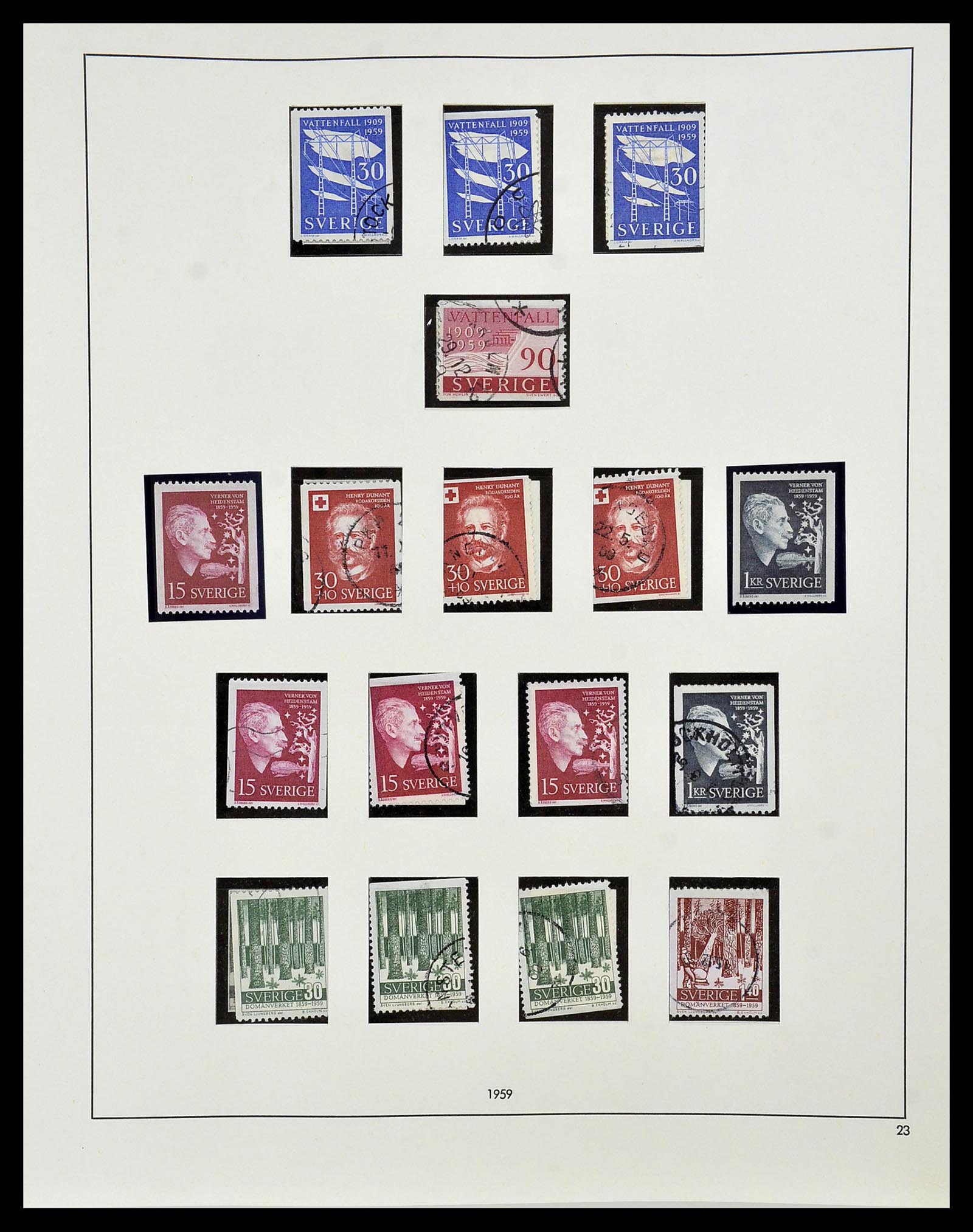 34184 041 - Postzegelverzameling 34184 Zweden 1855-1968.