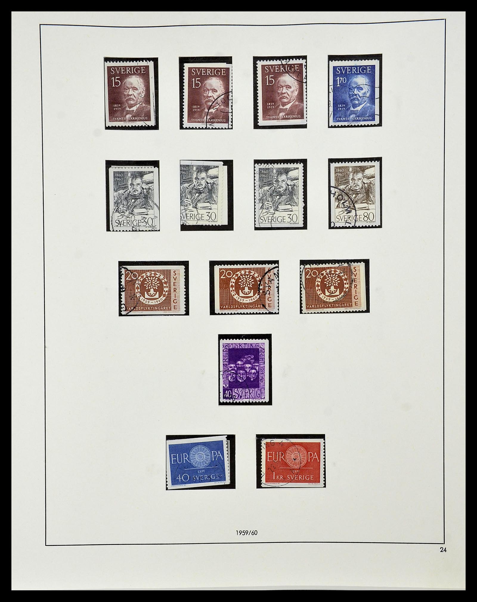 34184 042 - Postzegelverzameling 34184 Zweden 1855-1968.